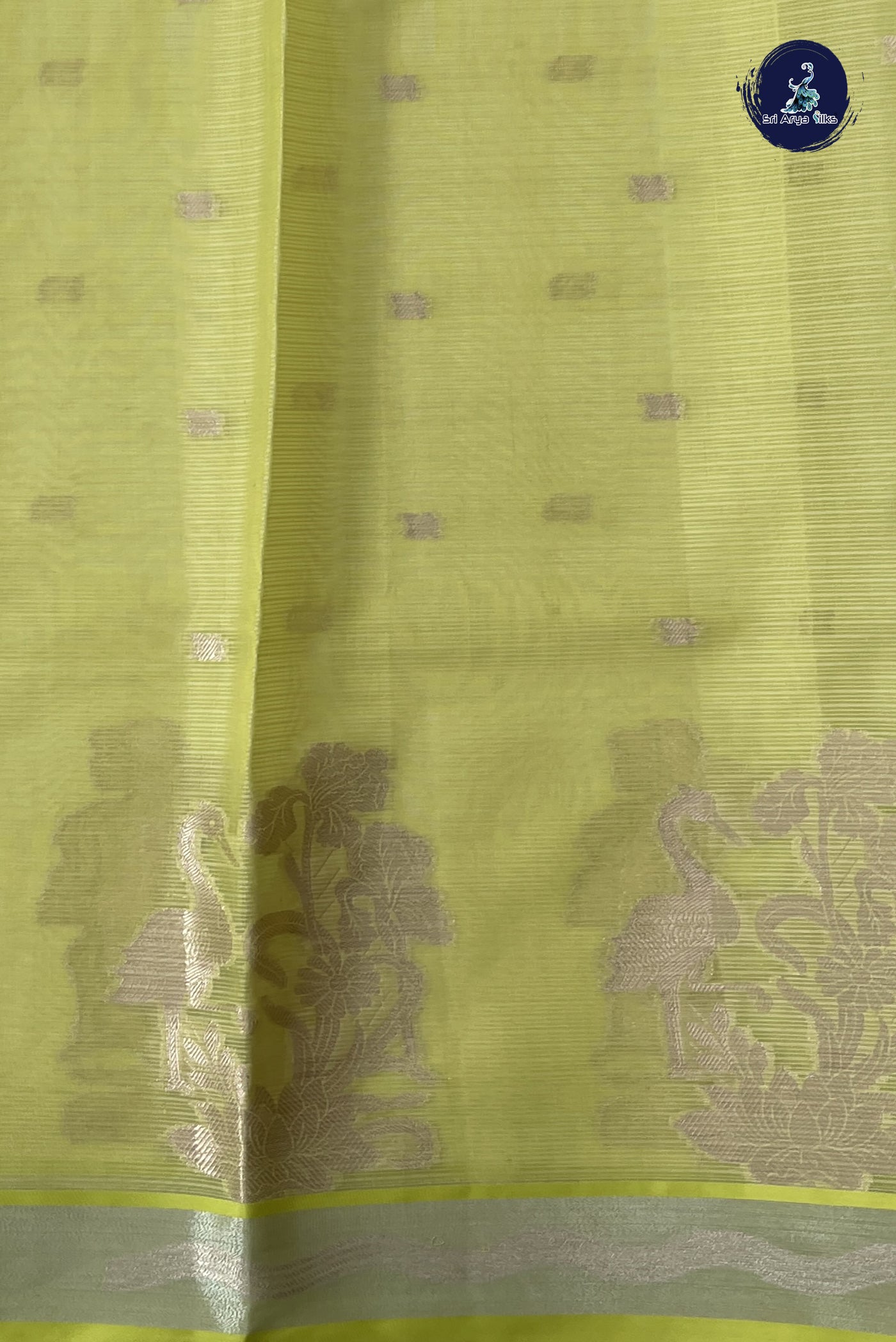 Pastel Shade Semi Banarasi Saree With Zari Buttas Pattern