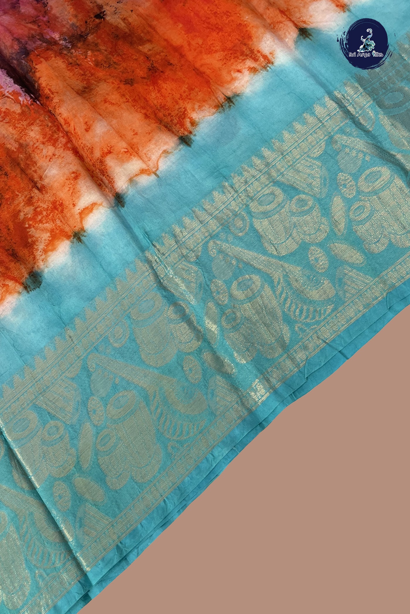 Multi Colour Semi Grape Silk Saree With Shibori Print Pattern