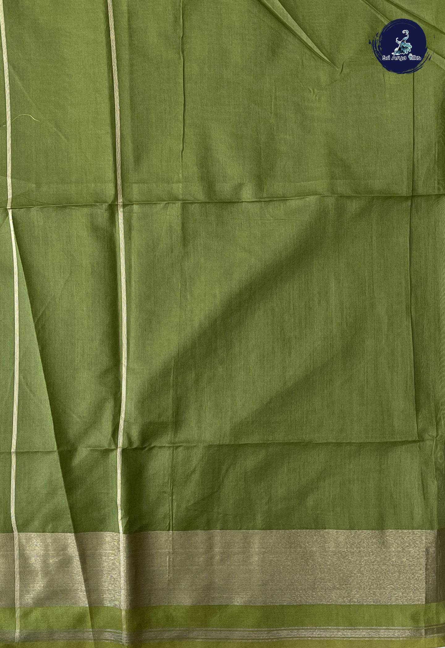 Mehendi Green Semi Raw Silk Saree With Ikat Pattern