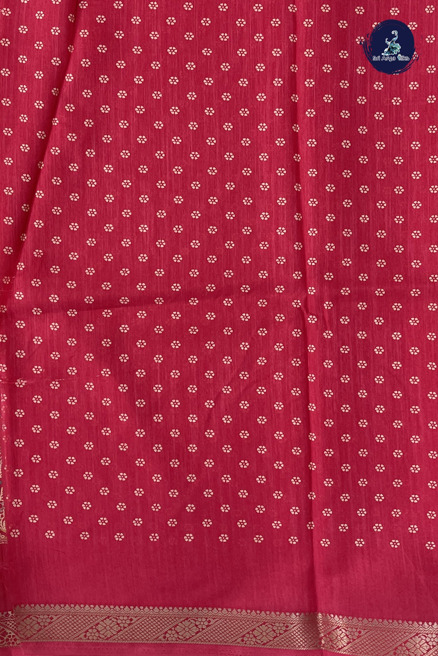 Pink Semi Grape Silk Saree With Printed Pattern