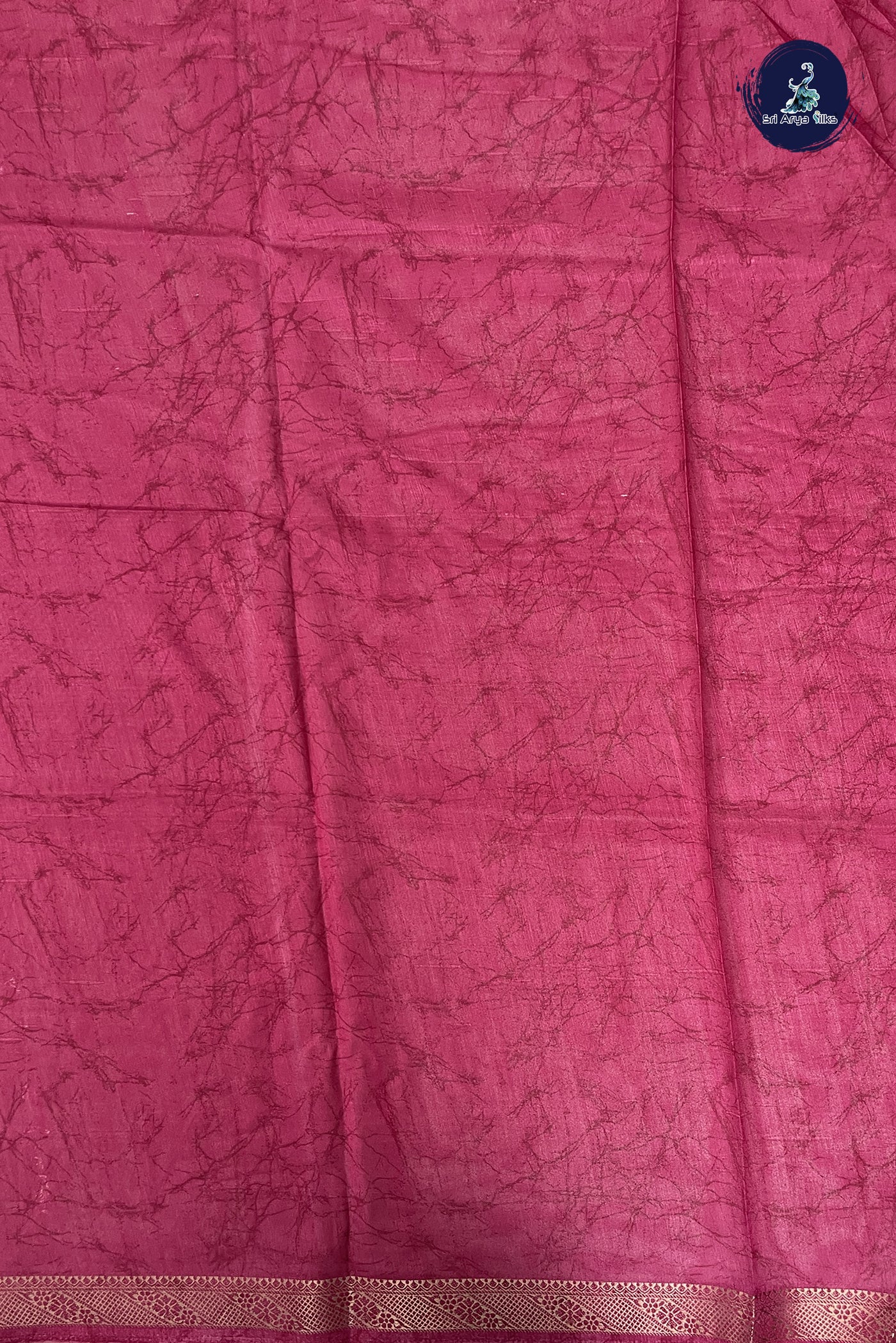 Magenta Semi Grape Silk Saree With Printed Pattern