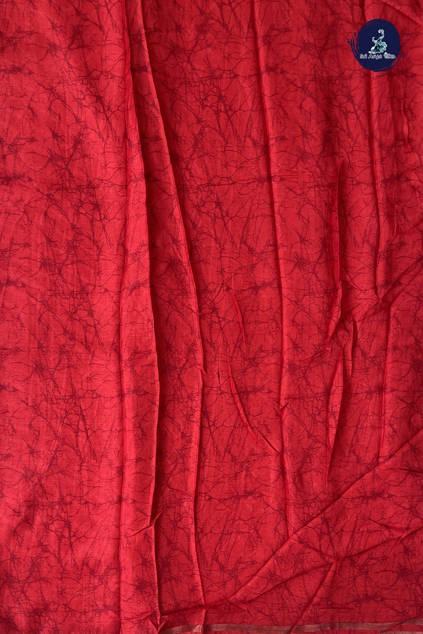 Red Semi Grape Silk Saree With Printed Pattern