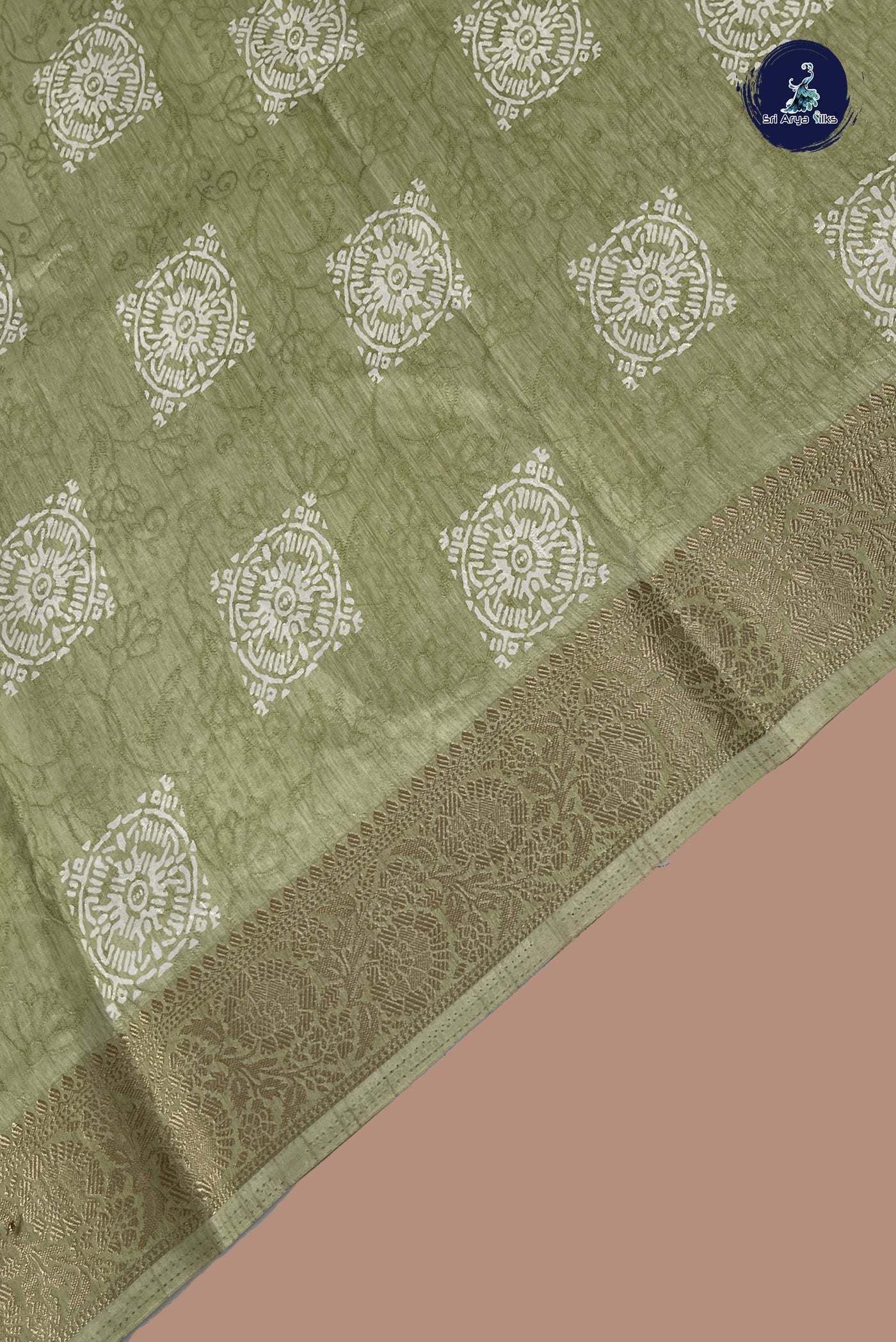 Pastel Shade Semi Grape Silk Saree With Embossed Pattern