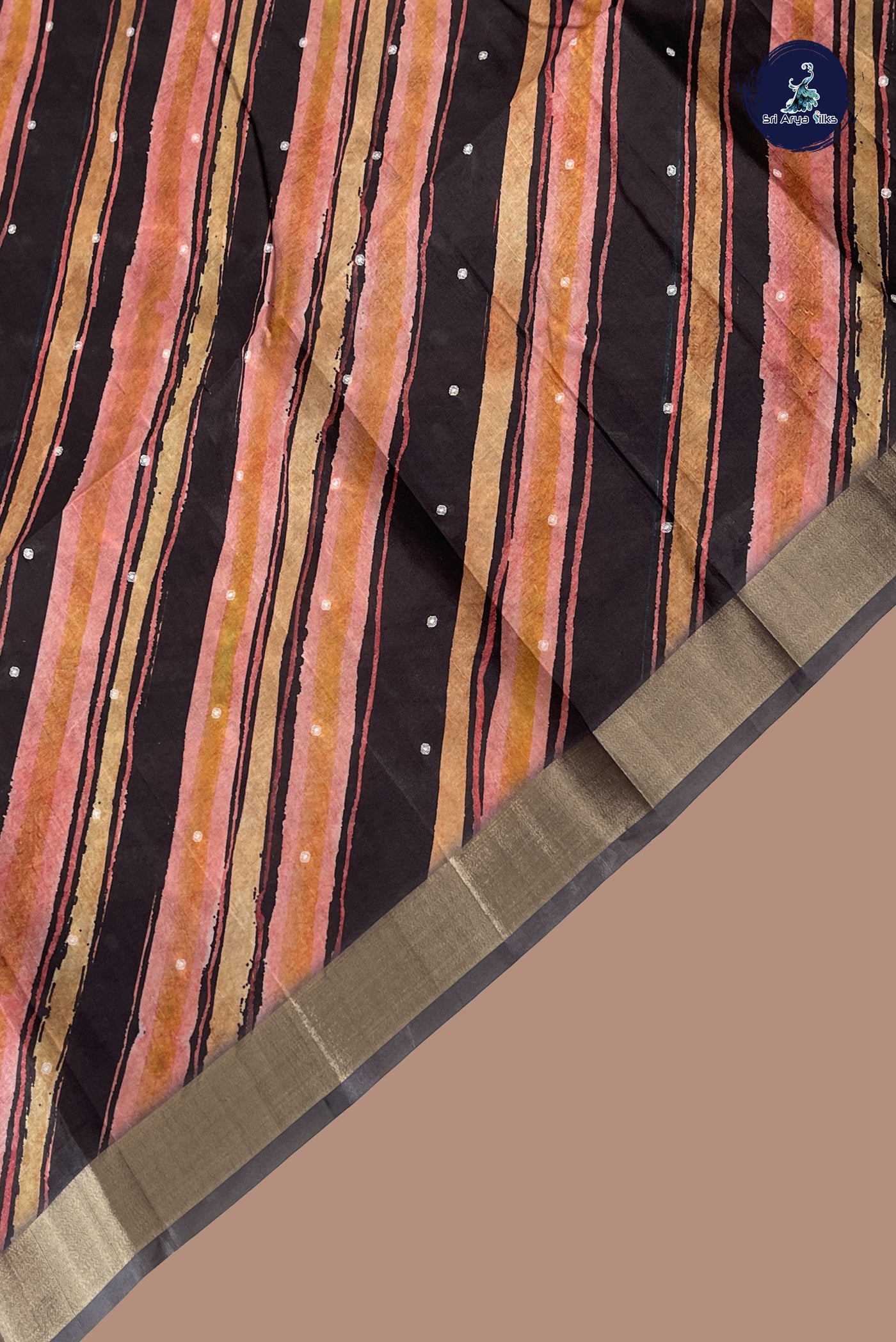 Multi Colour Semi Tussar Saree With Printed Pattern