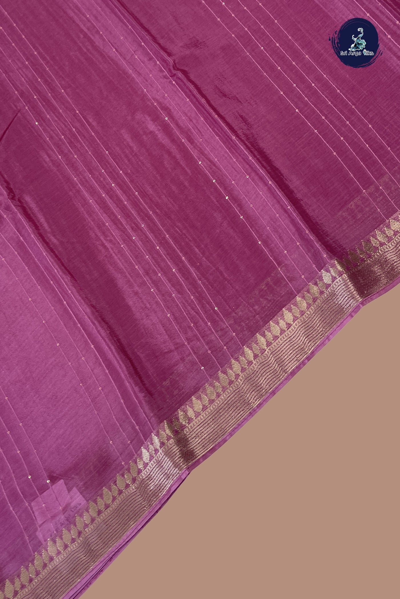 Onion Pink Georgette Banarasi Saree With Sequence Work Pattern
