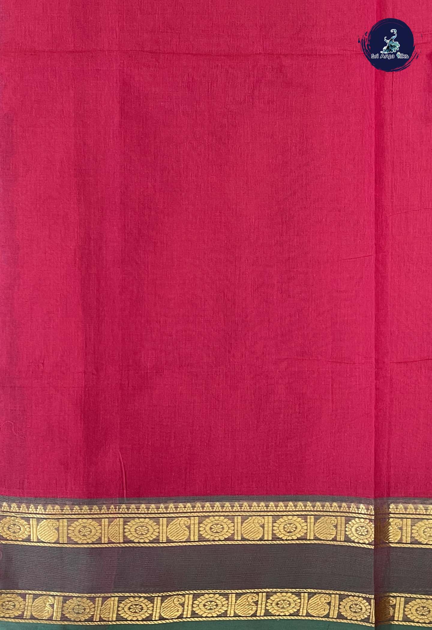 Maroon Kanchi Cotton Saree With Vanasingaram Pattern