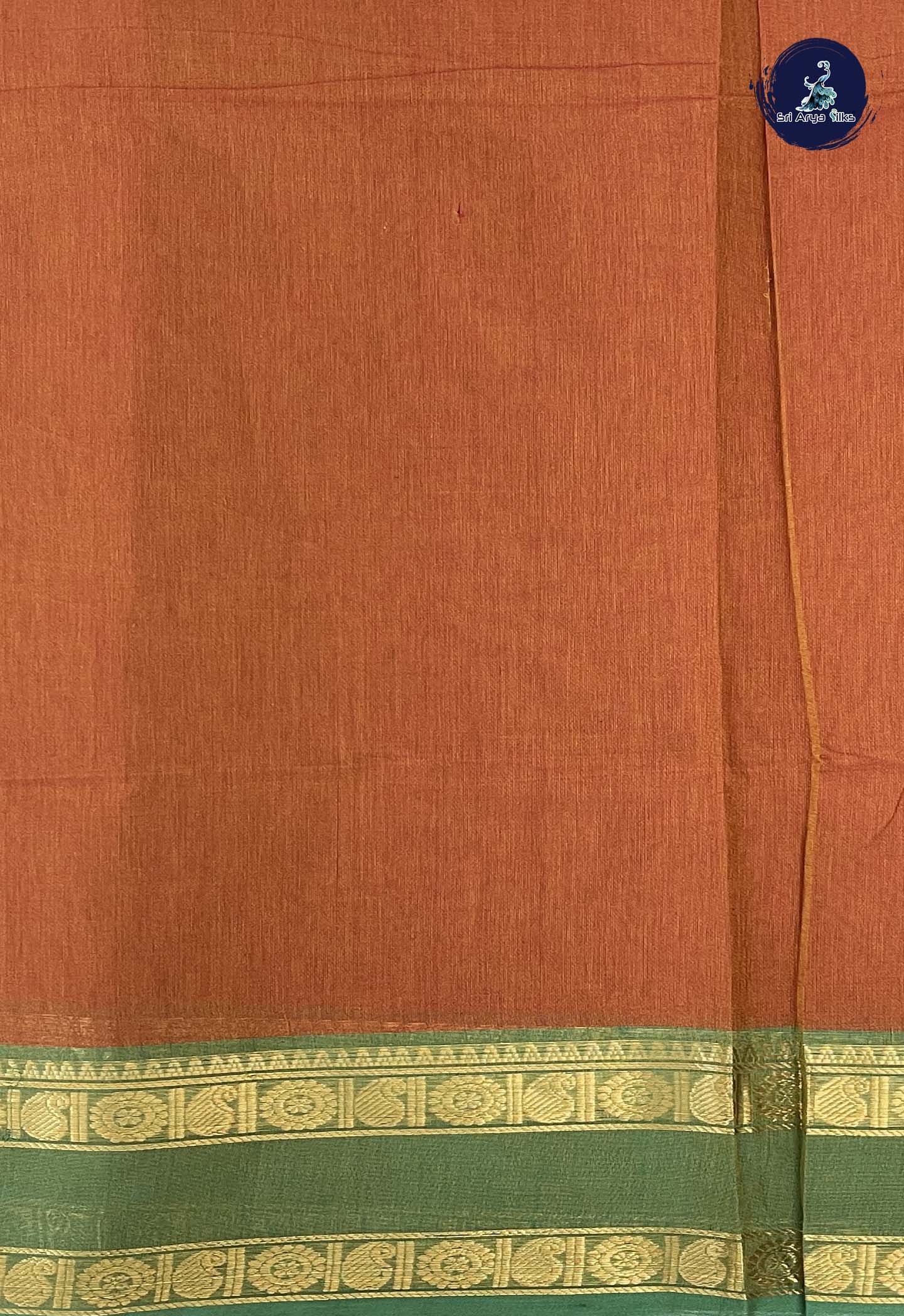 Brown Kanchi Cotton Saree With Vanasingaram Pattern