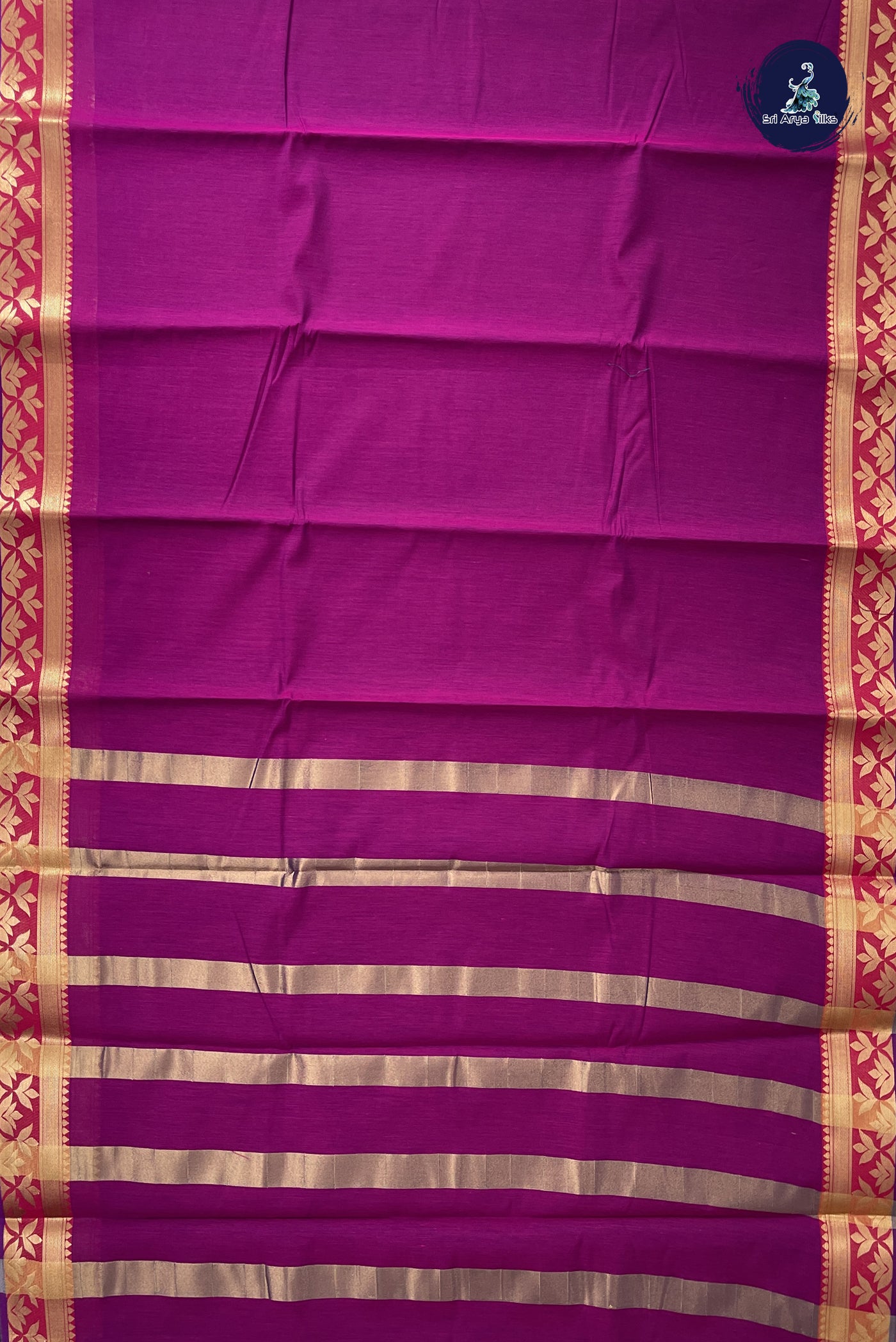 Vadamalli Budget Semi Silk Cotton Saree With Plain Pattern