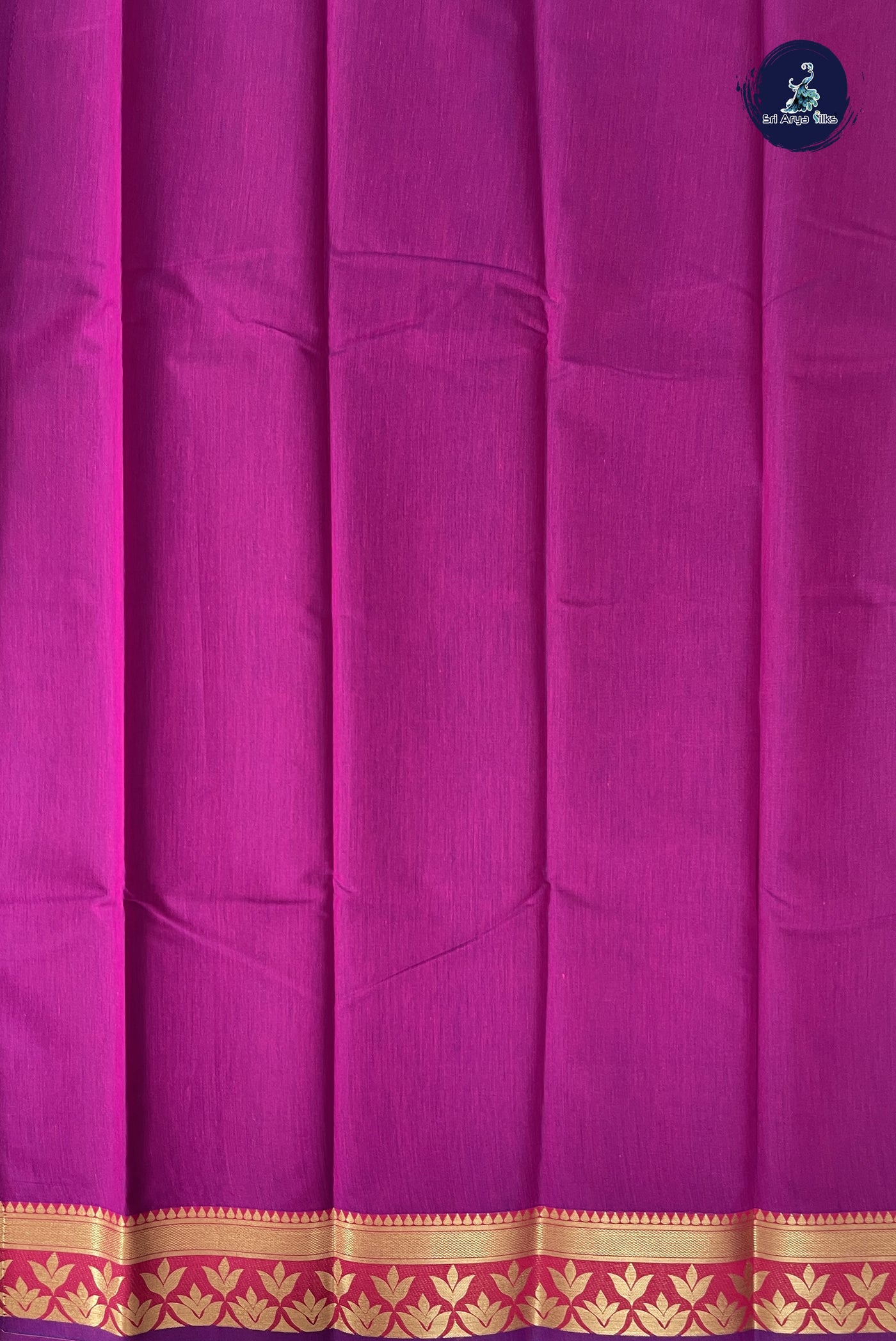 Vadamalli Budget Semi Silk Cotton Saree With Plain Pattern