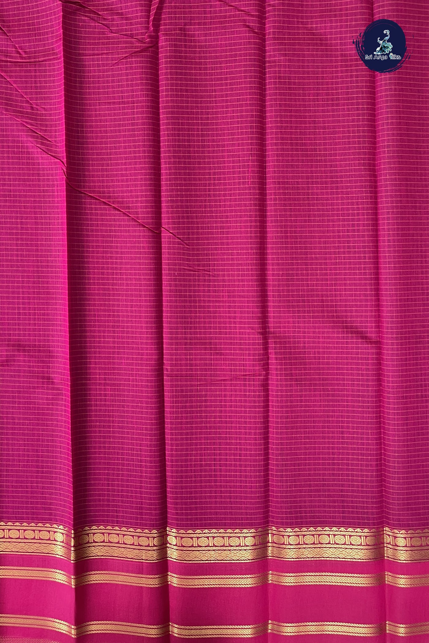 Dark Plum Budget Semi Silk Cotton Saree With Checked Pattern