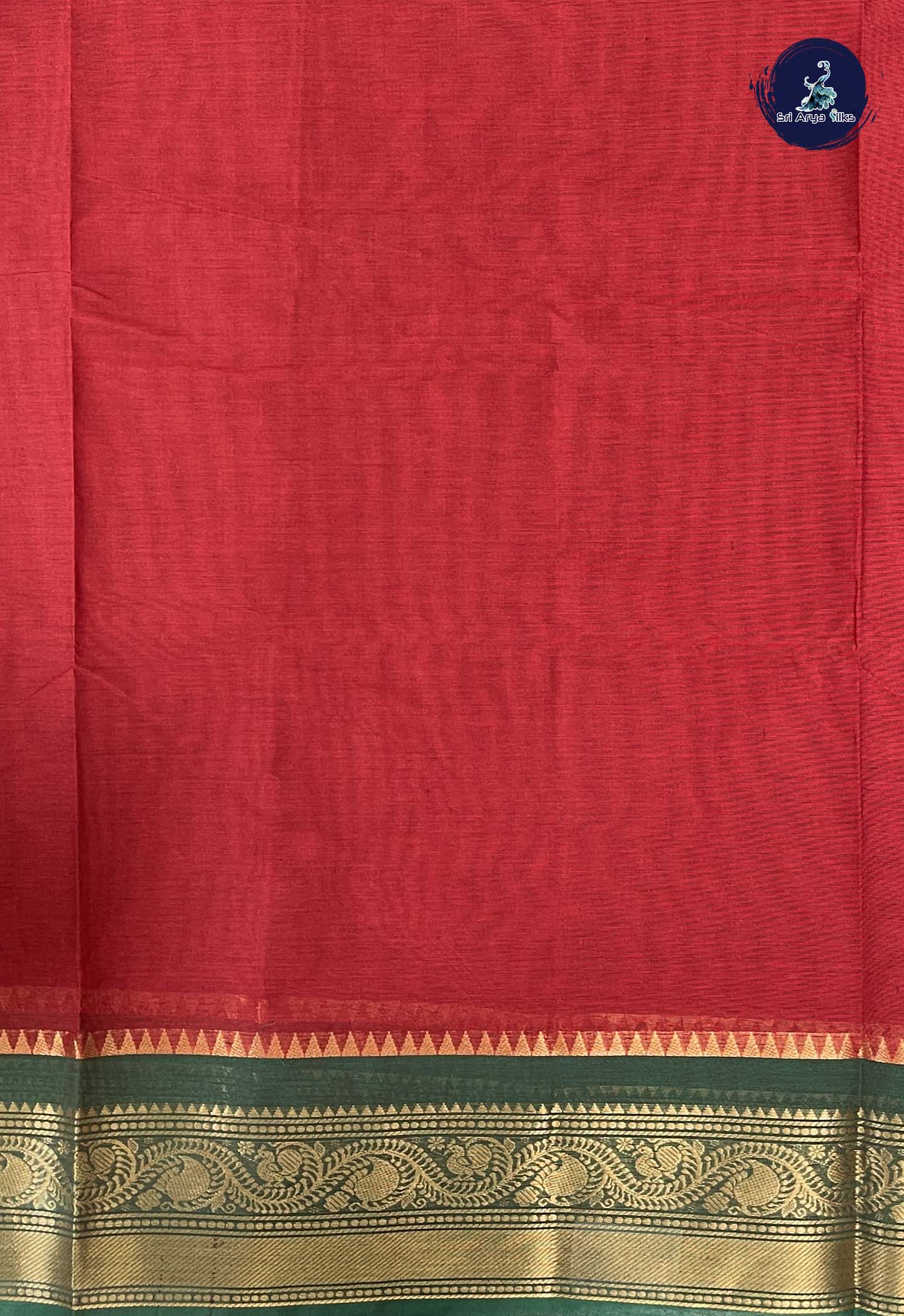 Maroon Chettinad Cotton Saree With Buttas Pattern