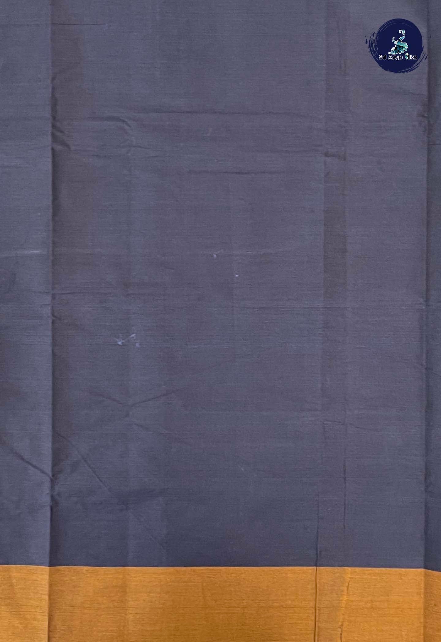 Dark Blue Kanchi Cotton Saree With Buttas Pattern