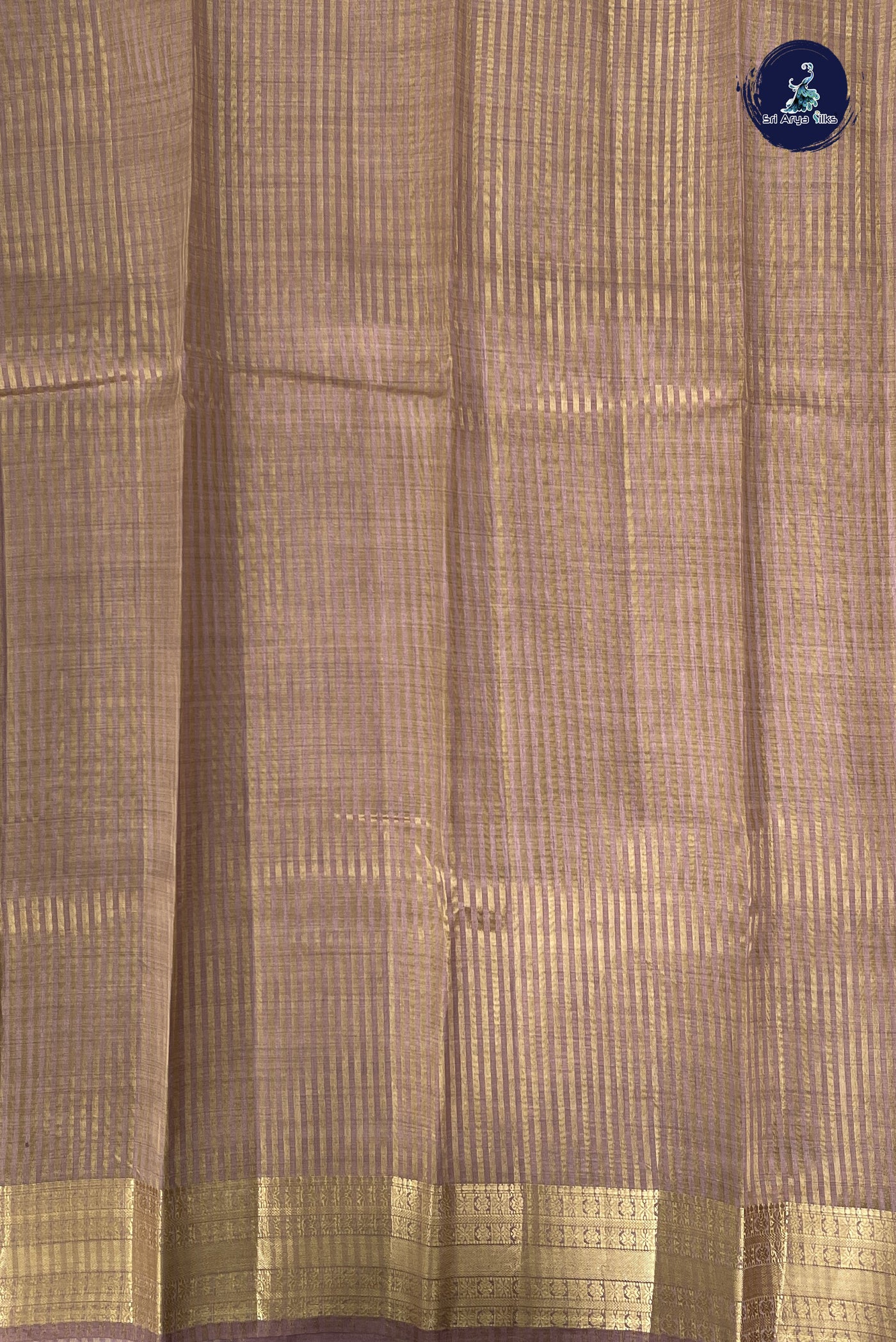 Mauve Semi Tussar Saree With Printed Pattern