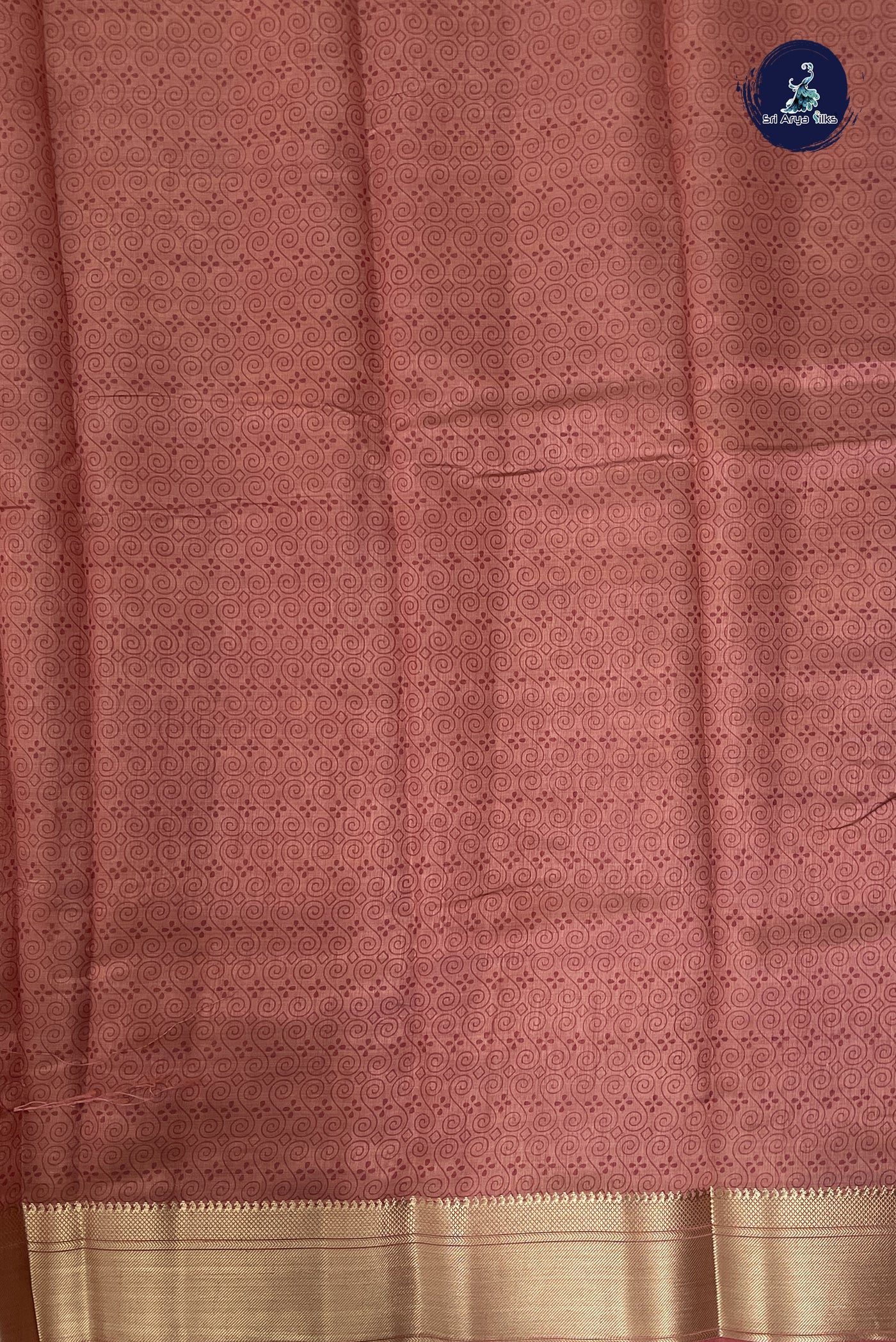 Pastel Shade Semi Tussar Saree With Printed Pattern