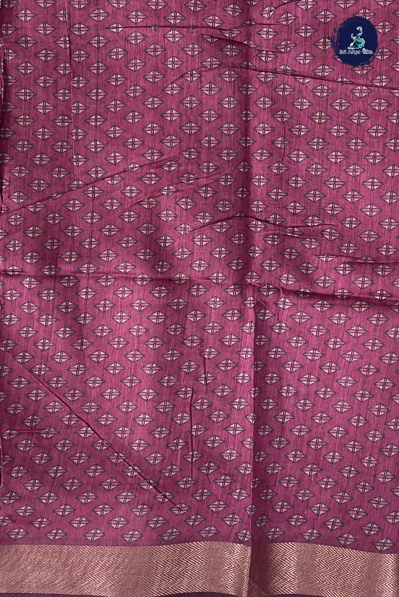Green Semi Chanderi Saree With Shibori Print Pattern