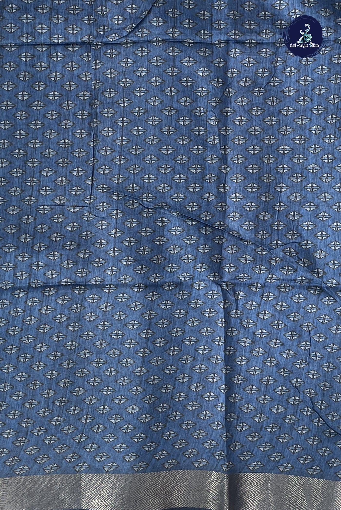 Mustard Semi Chanderi Saree With Shibori Print Pattern