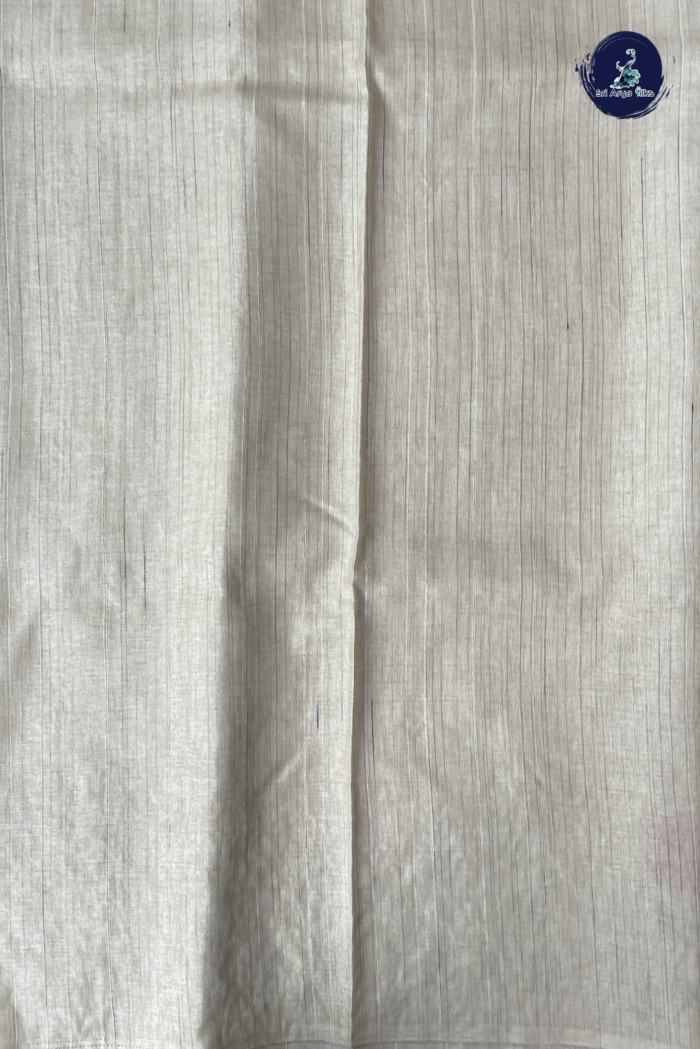 Ivory Semi Tussar Saree With Embroidery Pattern