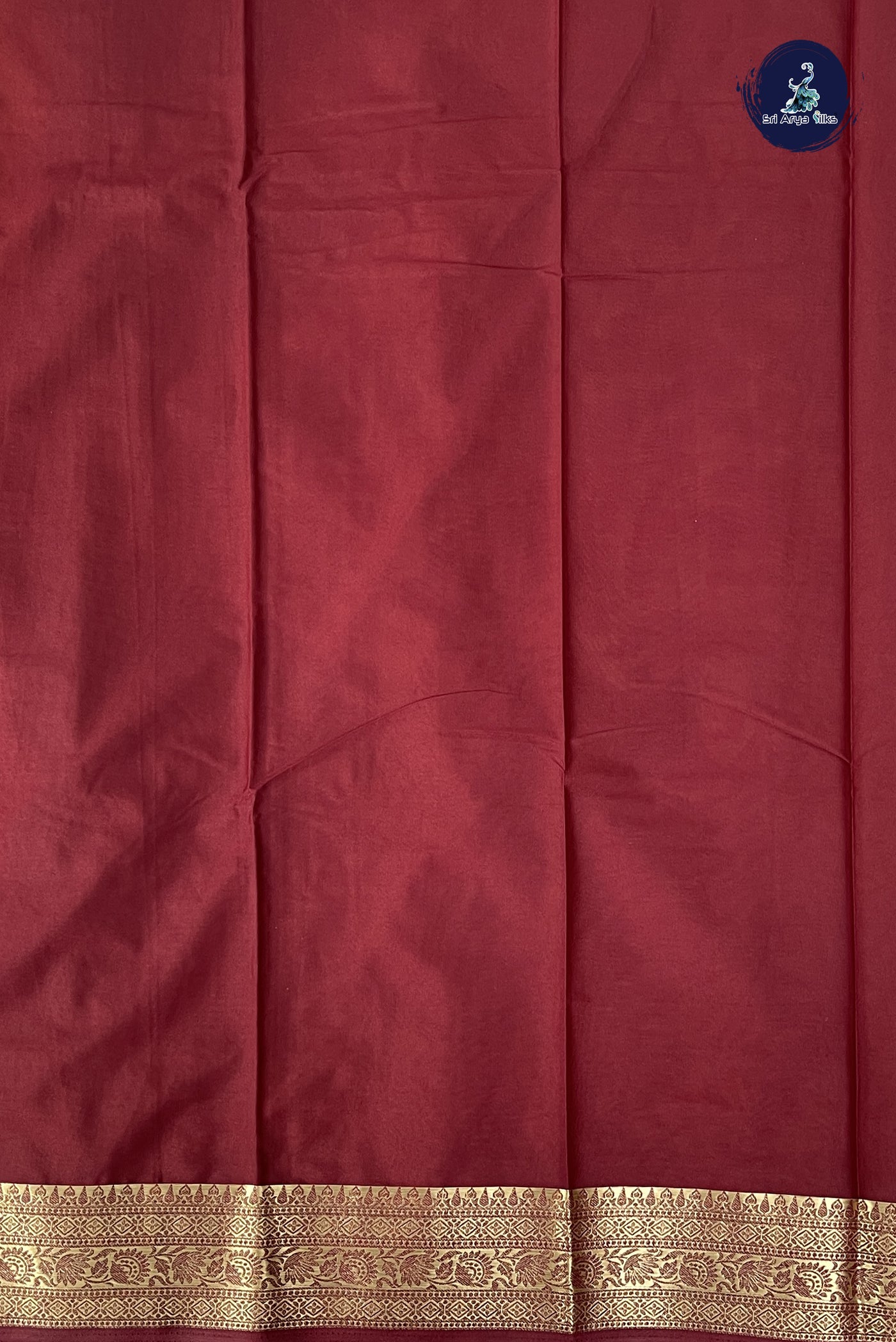 Mustard Yellow Semi Mysore Silk With Plain Pattern