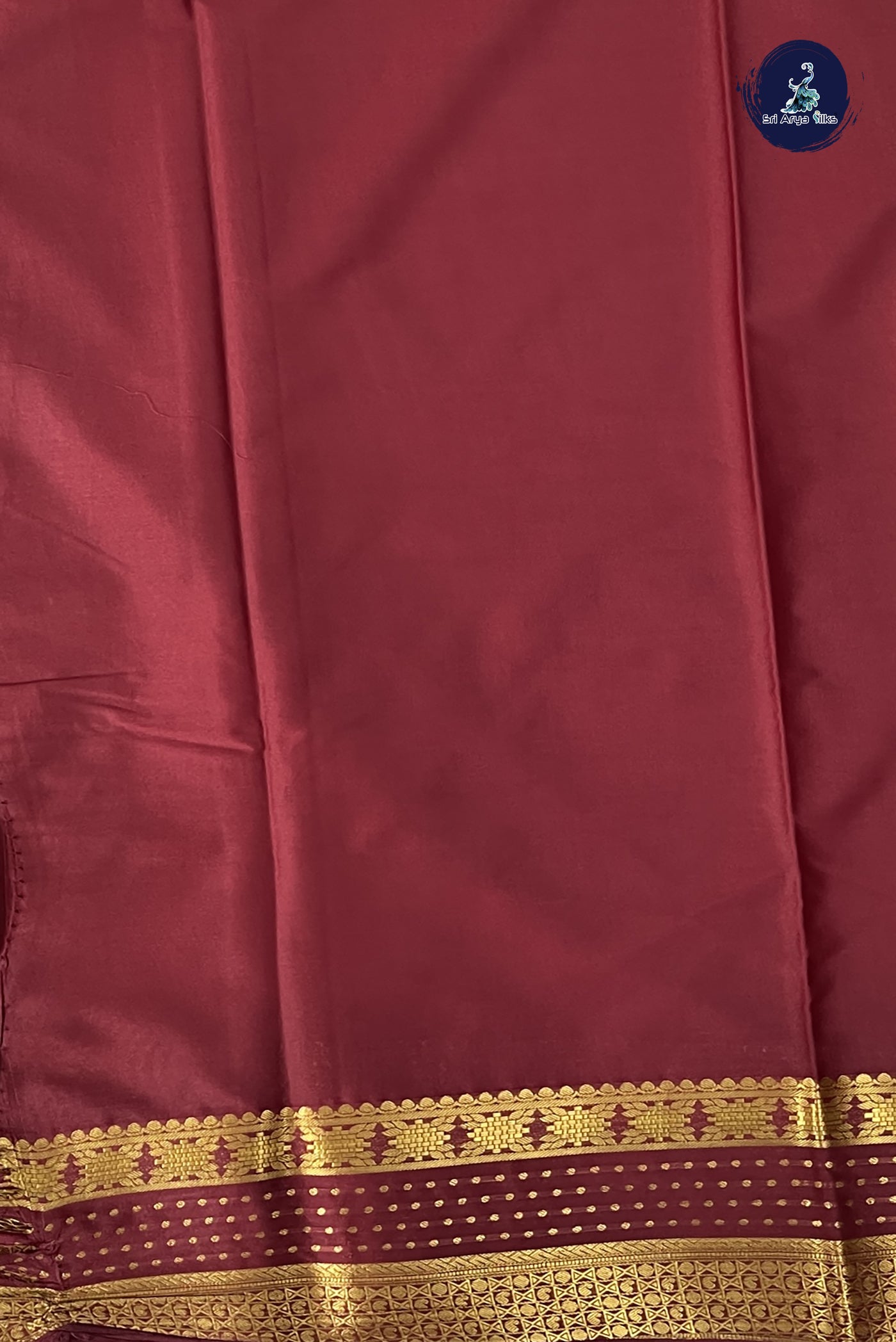 Mustard Yellow Semi Mysore Silk With Plain Pattern