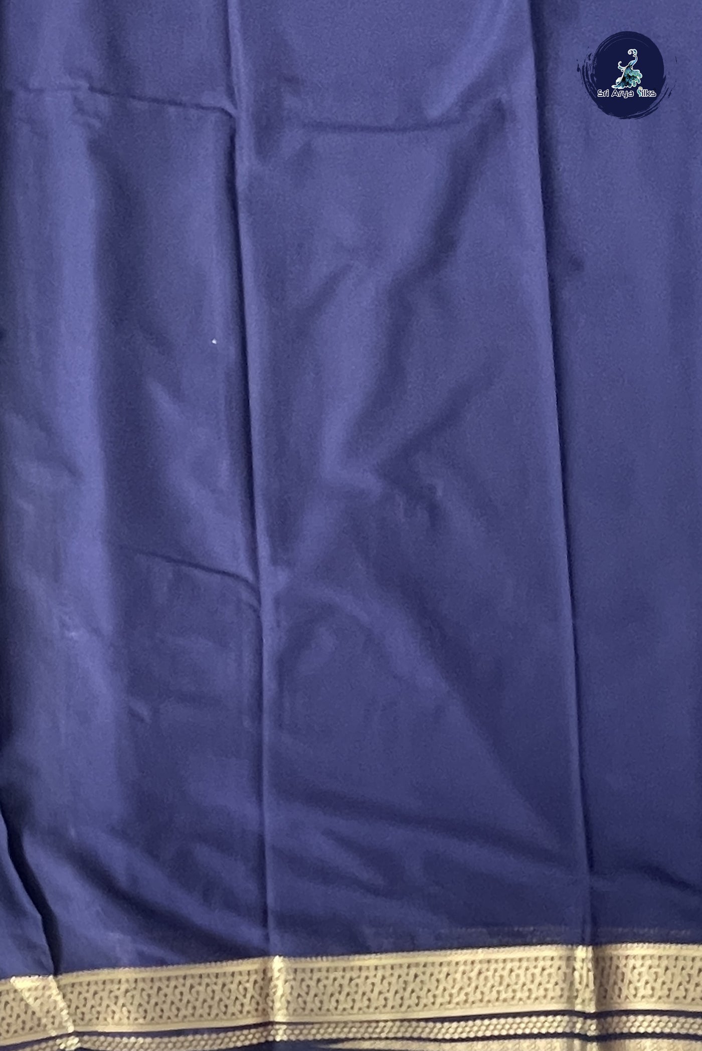 Green Semi Mysore Silk With Plain Pattern