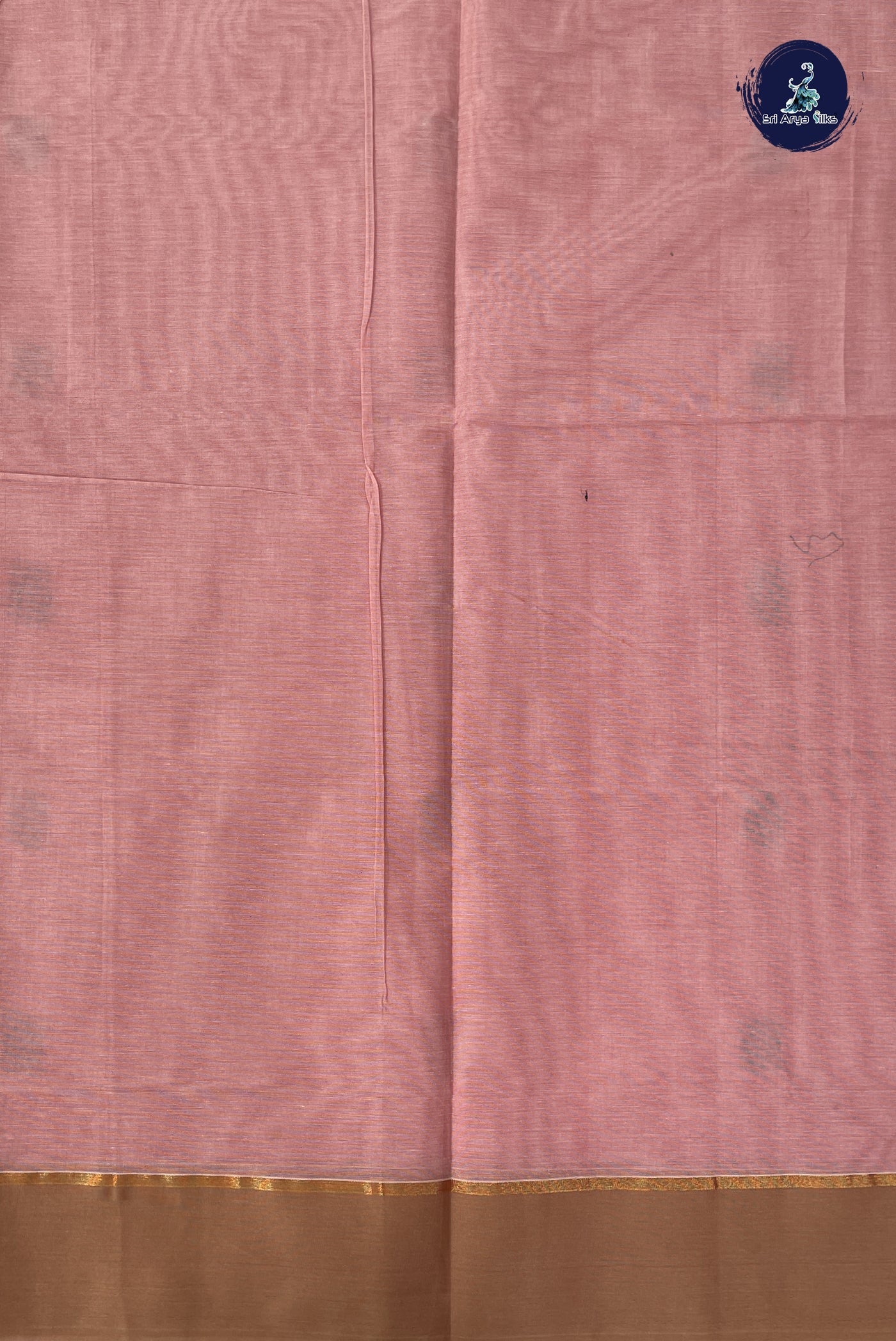 Light Pink Cotton Saree With Buttas Pattern