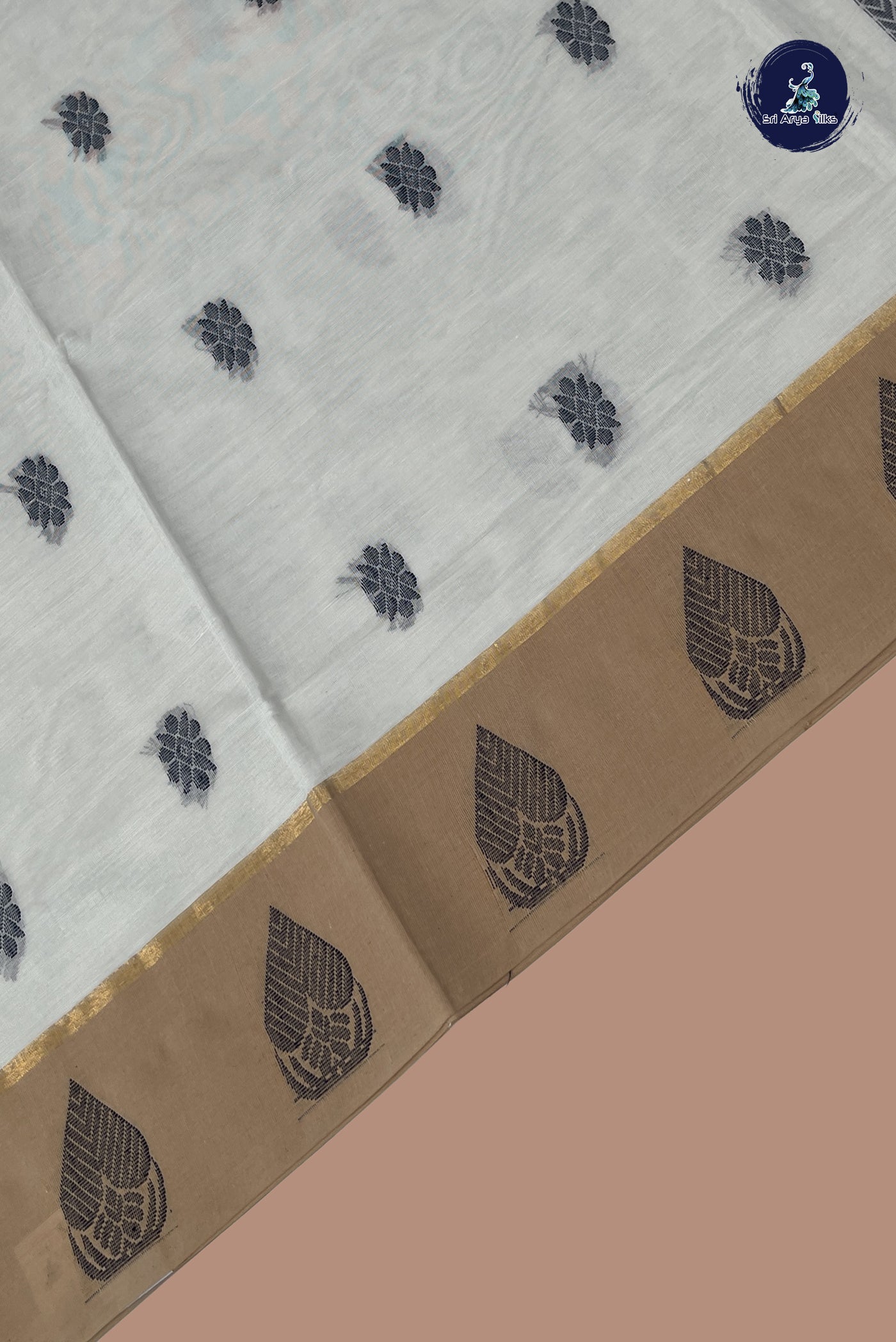 Pastel Shade Cotton Saree With Buttas Pattern