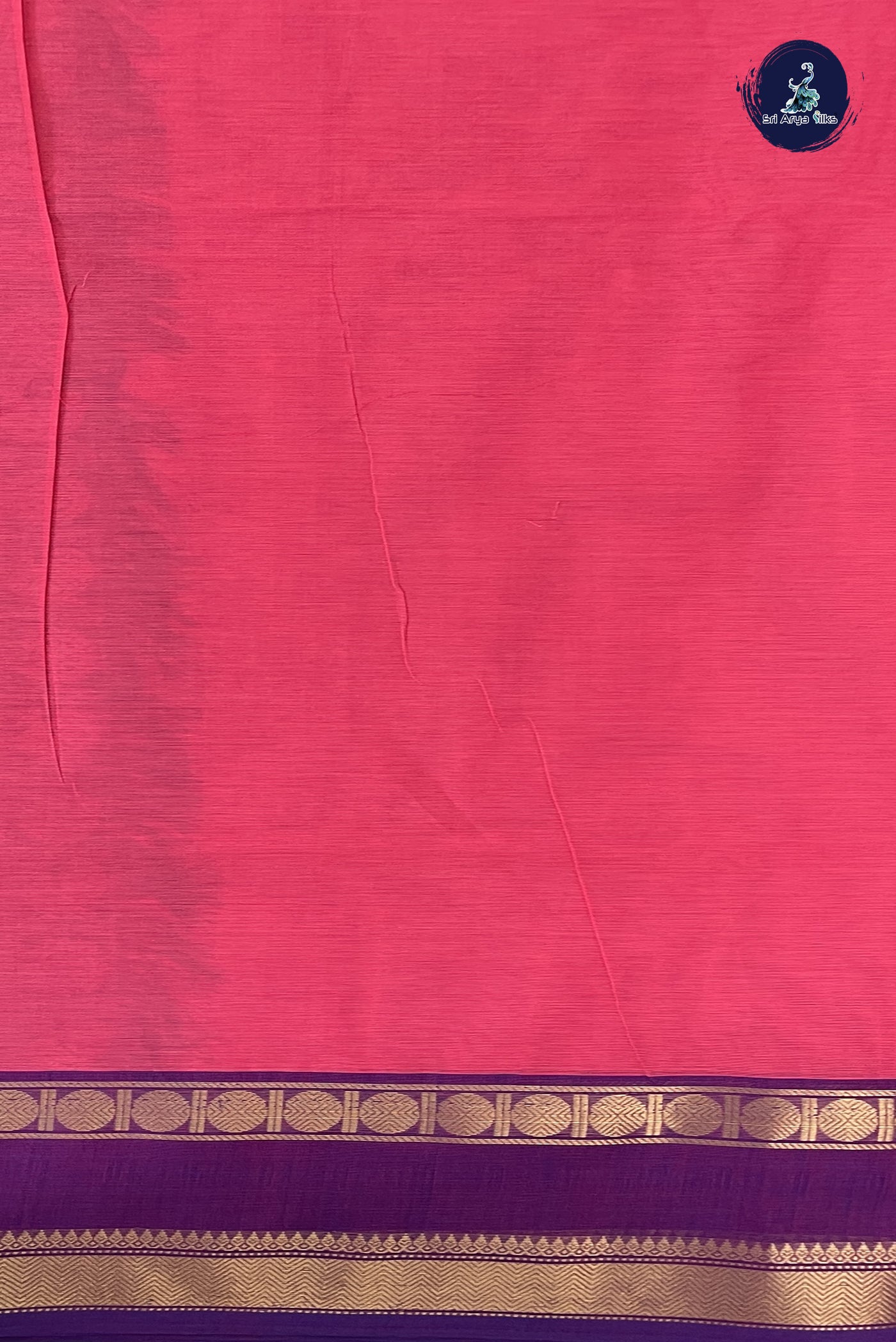 Pink Kanchi Cotton Saree With Embroidery Pattern