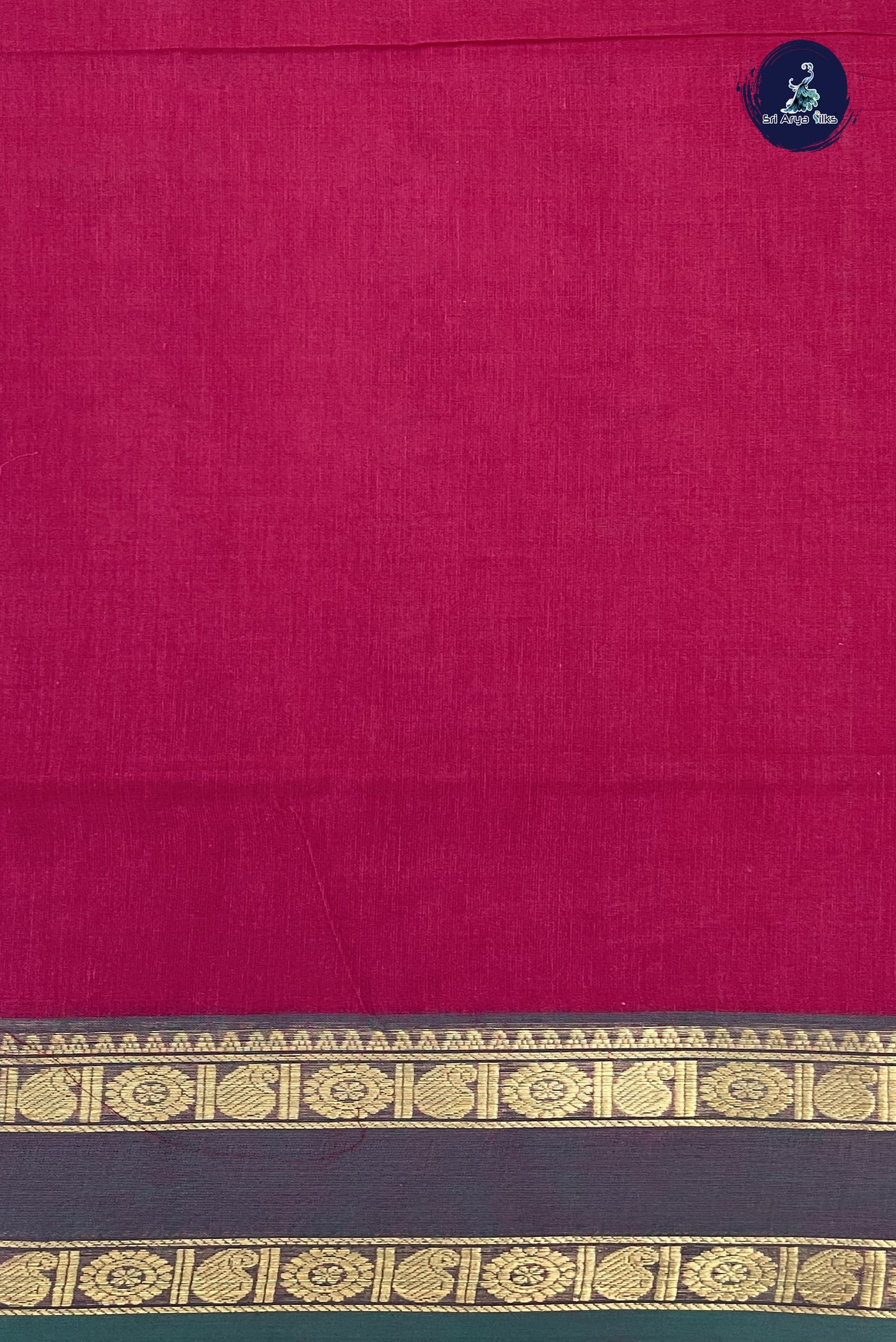 Maroon Kanchi Cotton Saree With Embroidery Pattern