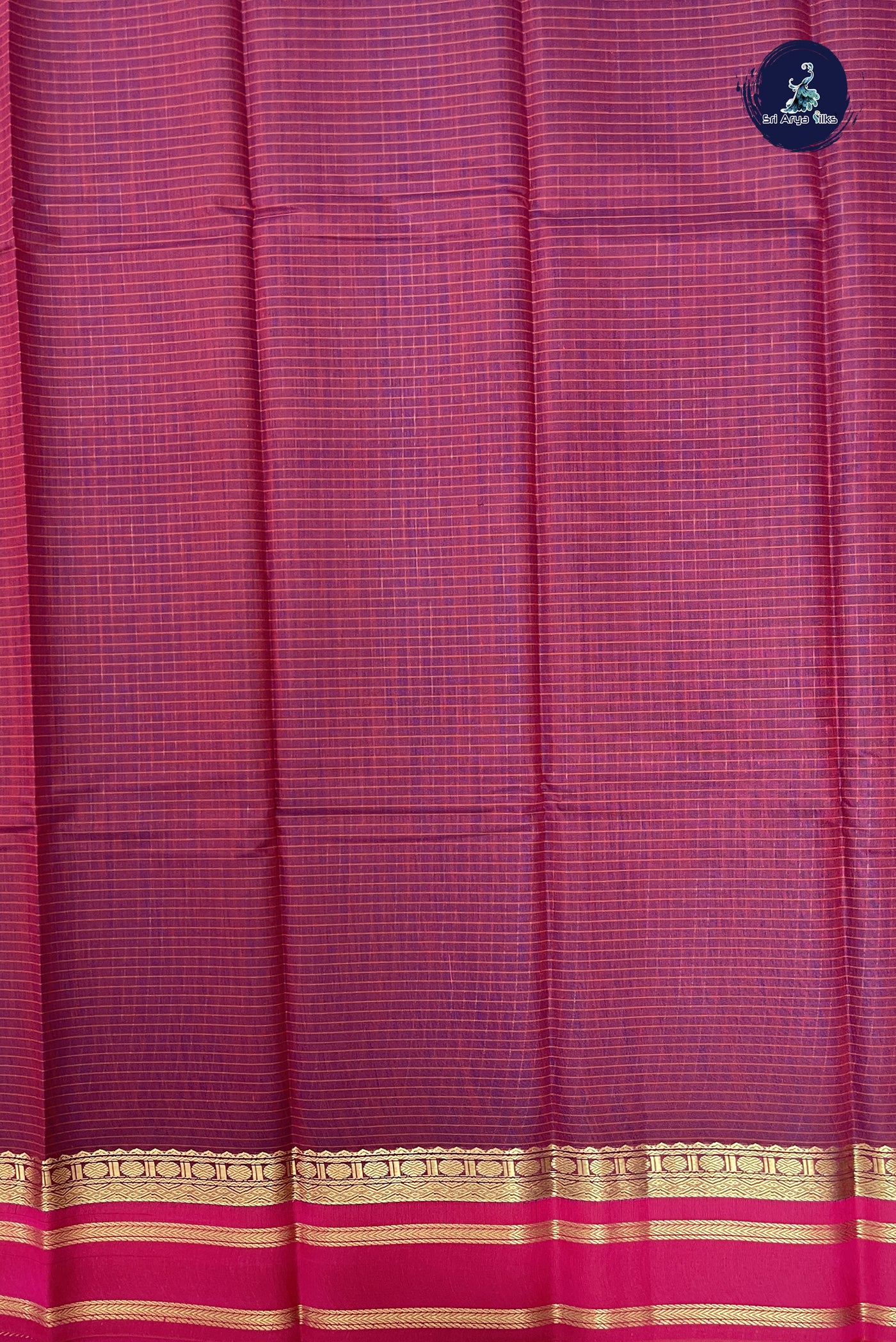 Dark Blue Budget Semi Silk Cotton Saree With Checked Pattern