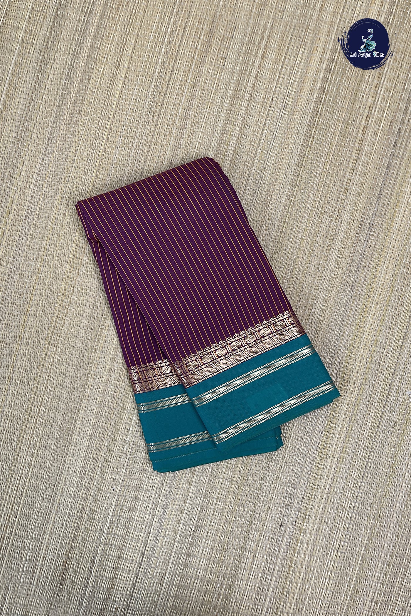 Dual Tone Brown Budget Semi Silk Cotton Saree With Checked Pattern