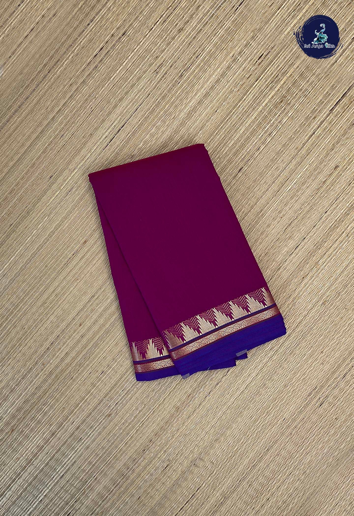 BeetRoot Shade Budget Semi Silk Cotton Saree With Plain Pattern