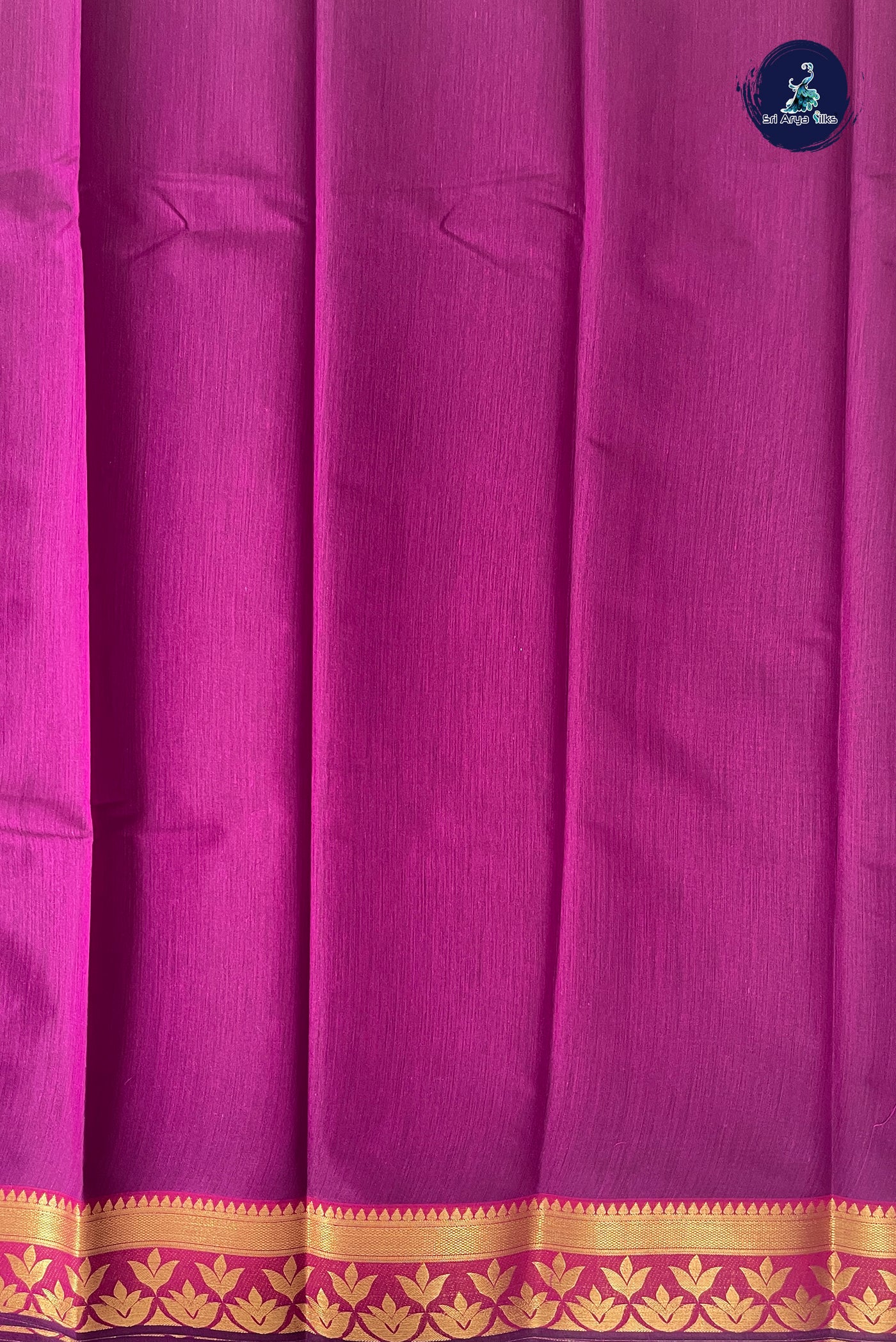 Dual Tone Purple Budget Semi Silk Cotton Saree With Plain Pattern