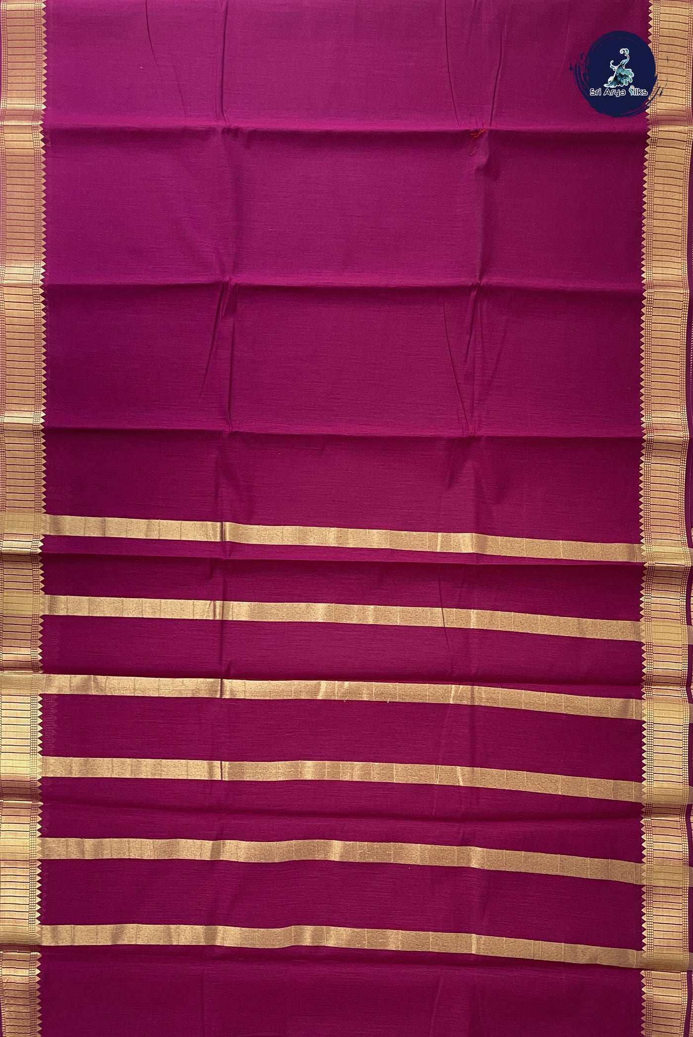 Pinkish Maroon Budget Semi Silk Cotton Saree With Plain Pattern