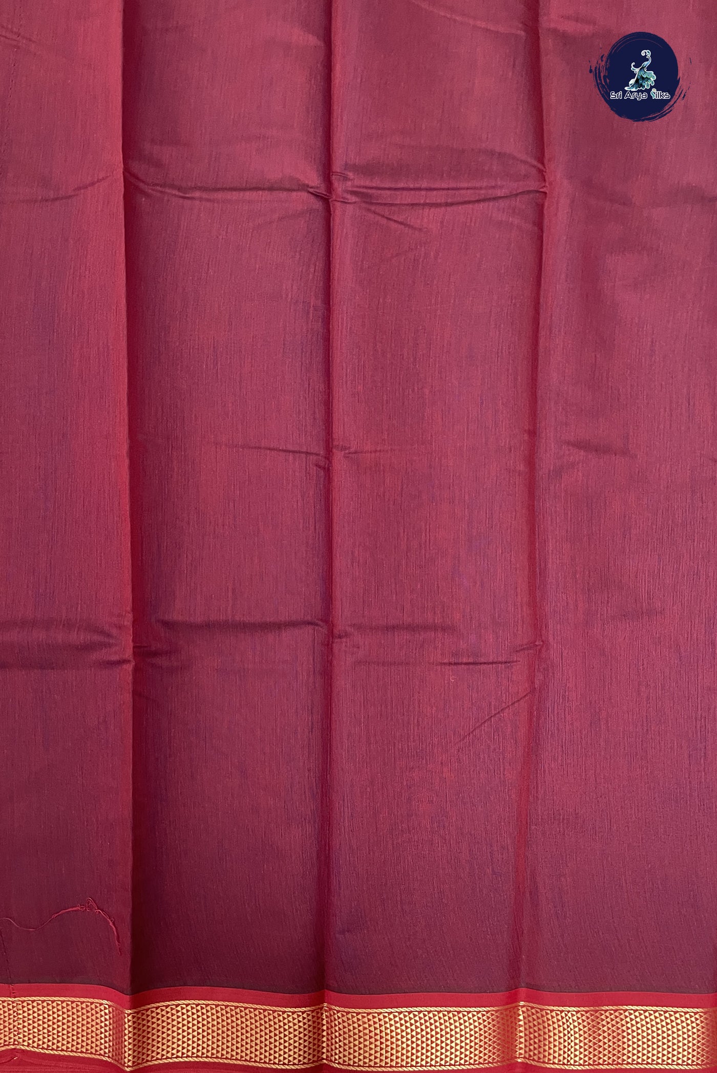 Blue Budget Semi Silk Cotton Saree With Plain Pattern