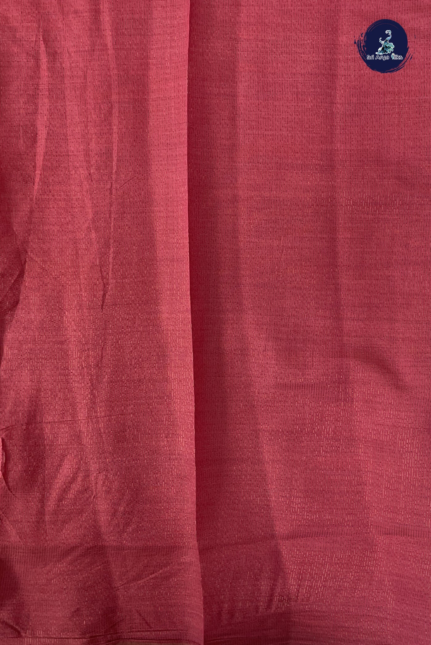 Dark Pink Semi Tussar Saree With Zari Buttas Pattern