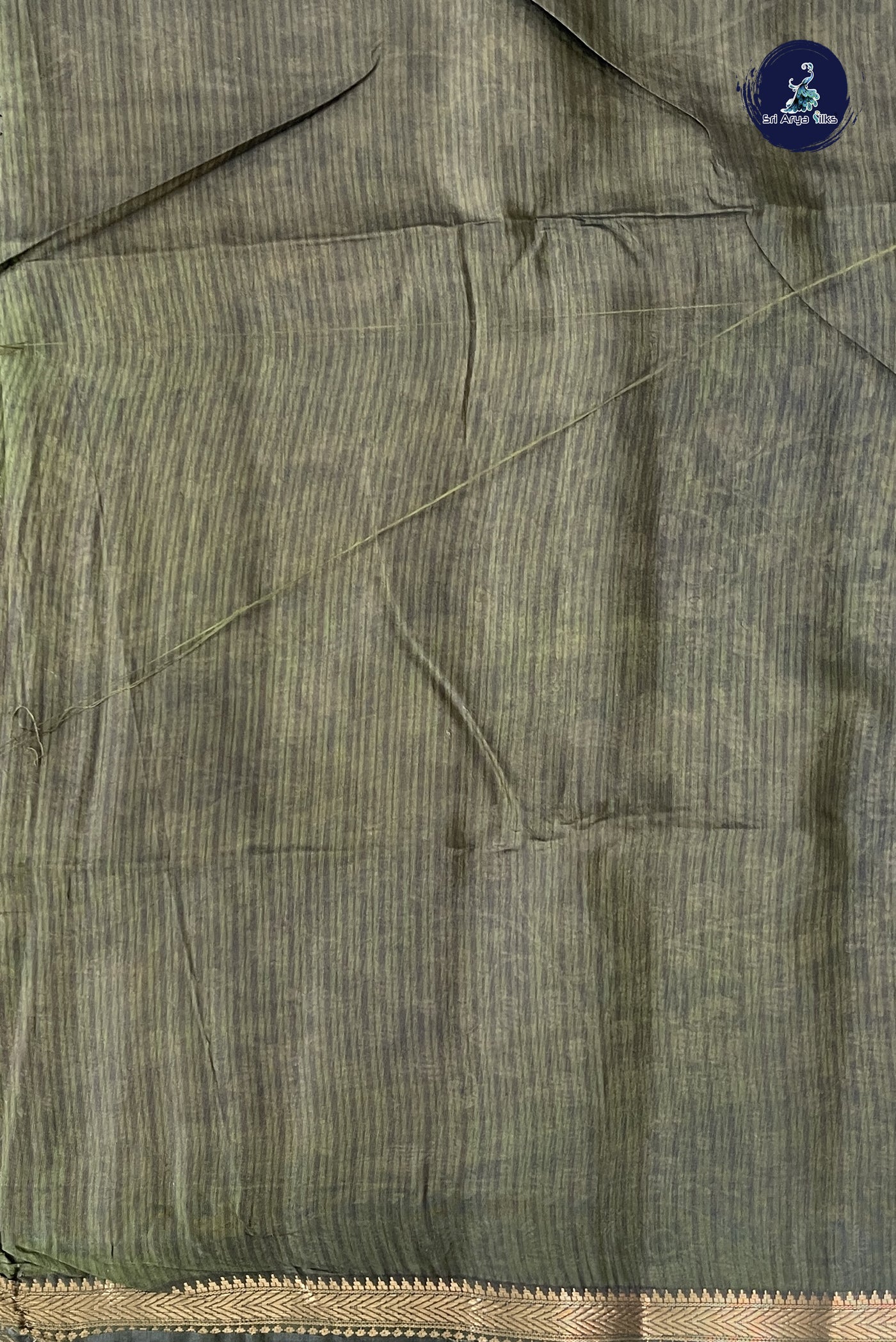 Navy Blue Chanderi Silk Cotton Saree With Printed Pattern