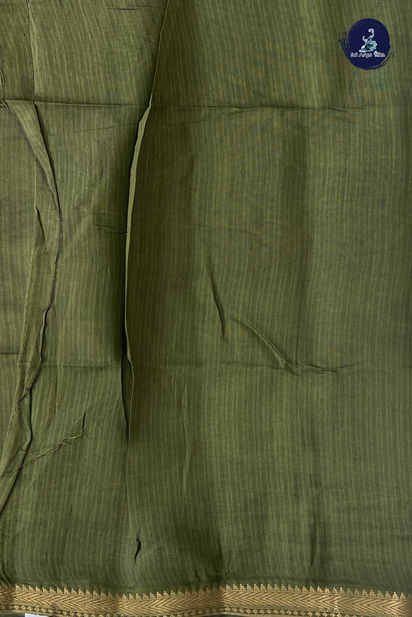 Dual Tone Brown Chanderi Silk Cotton Saree With Printed Pattern