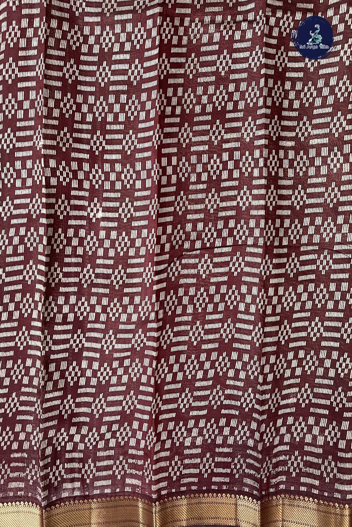 Green Chanderi Silk Cotton Saree With Printed Pattern