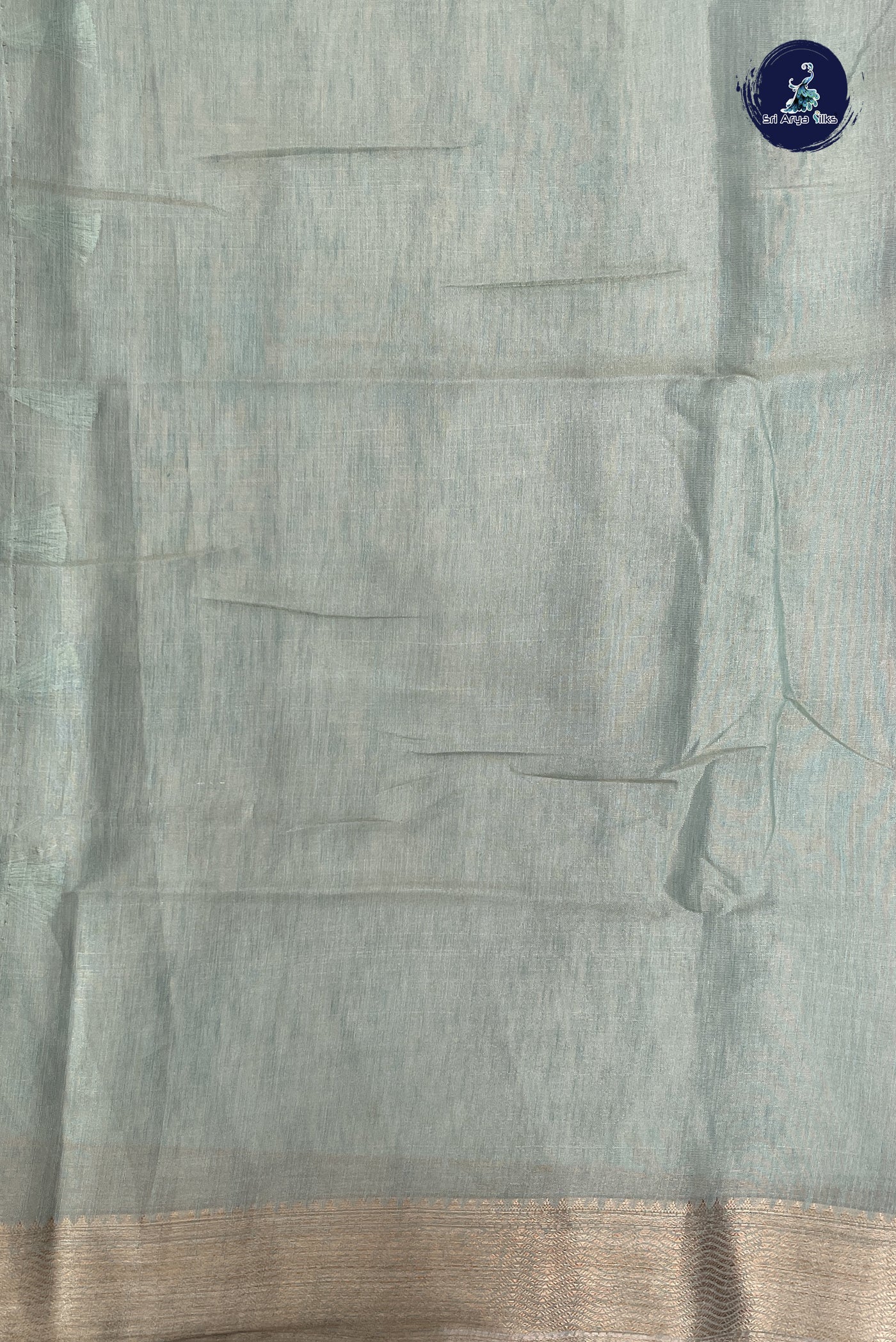 Pastel Shade Linen Saree With Embroidery Pattern