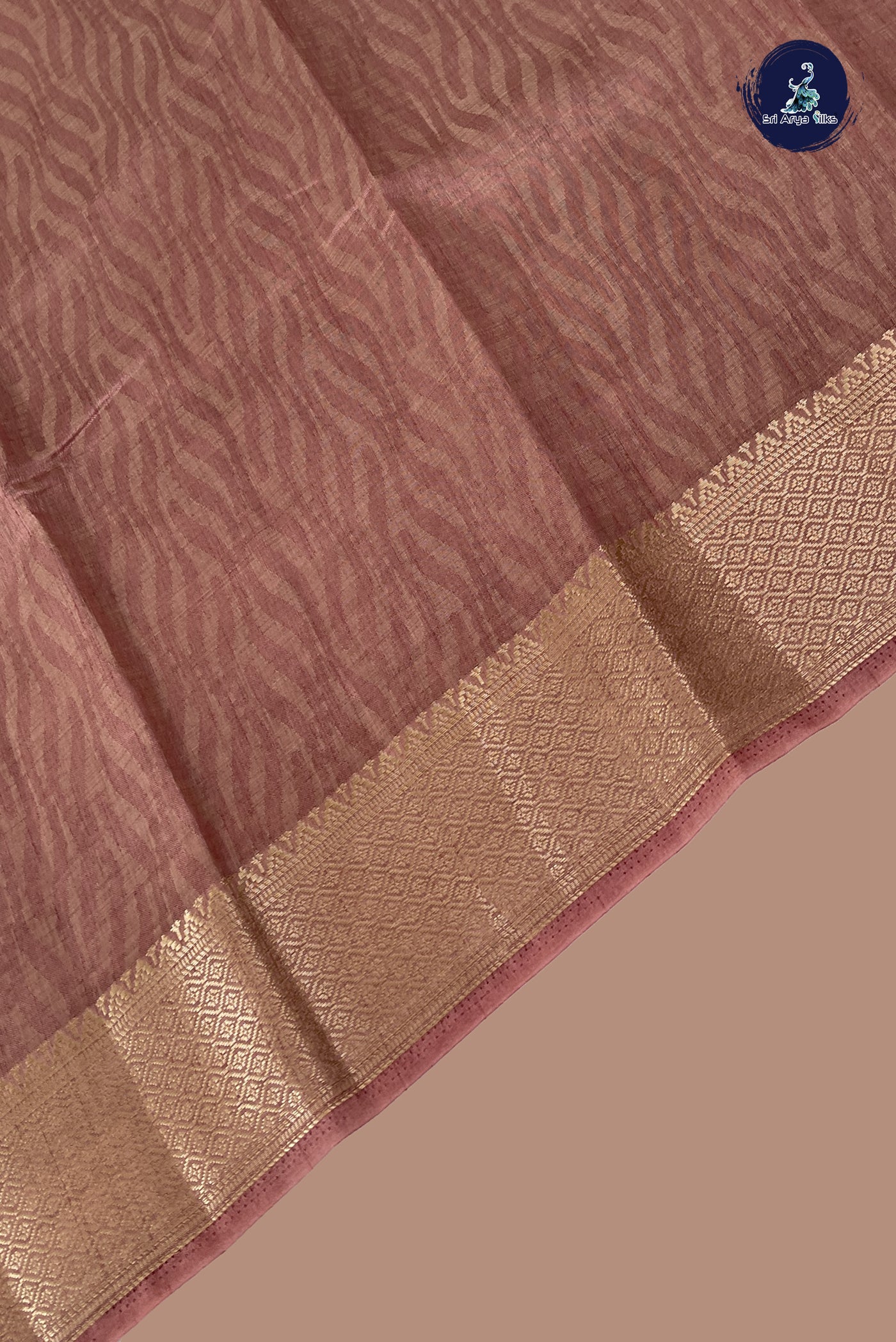 Pastel Shade Semi Tussar Saree With Embossed Pattern