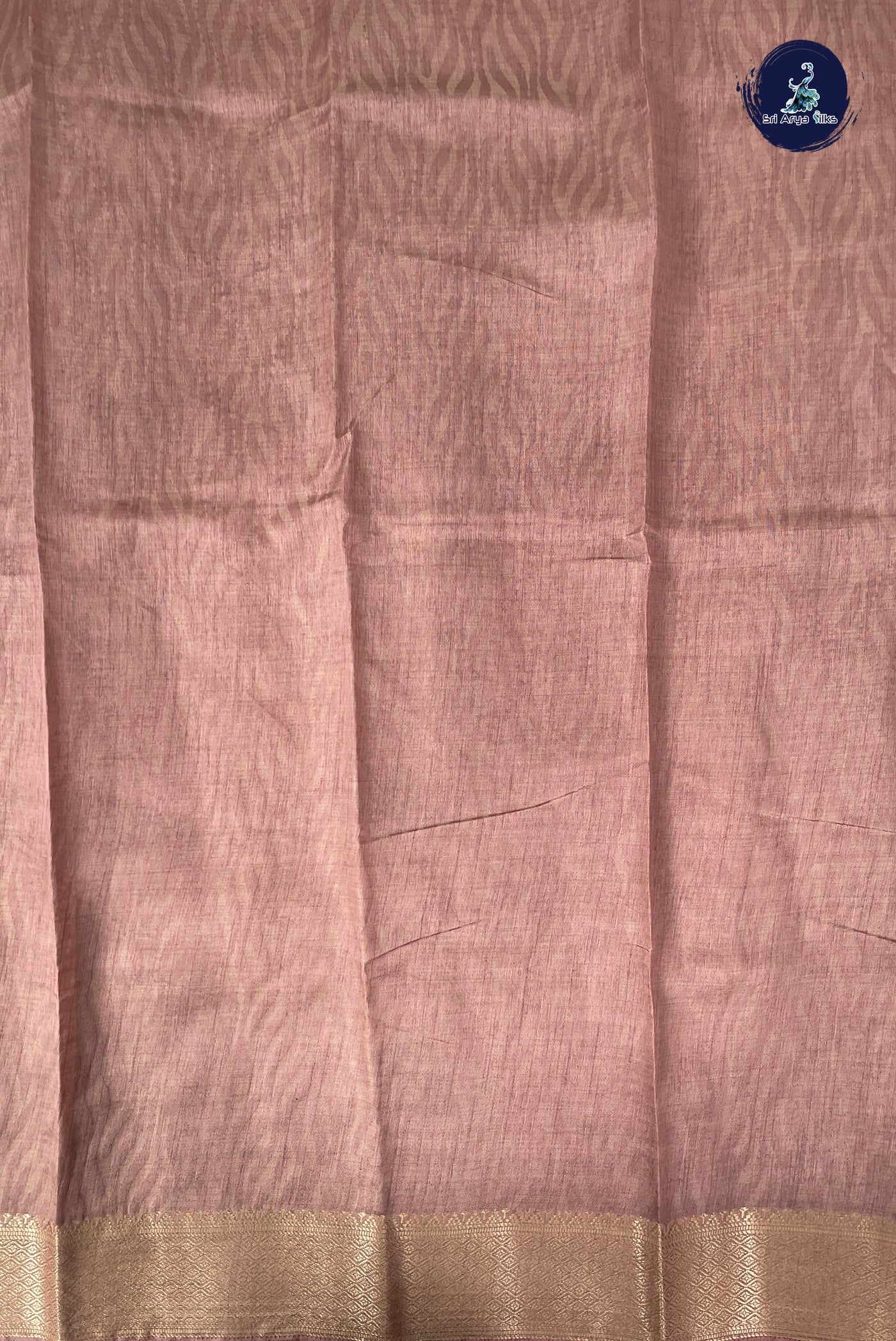 Pastel Shade Semi Tussar Saree With Embossed Pattern