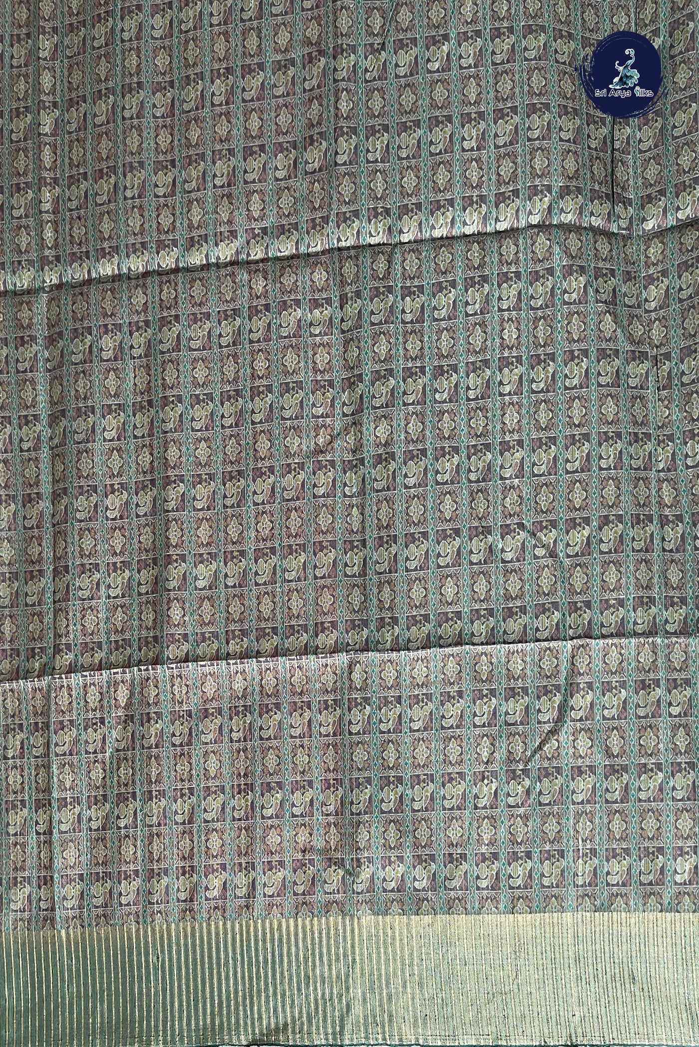 Pink Semi Tussar Saree With Printed Pattern