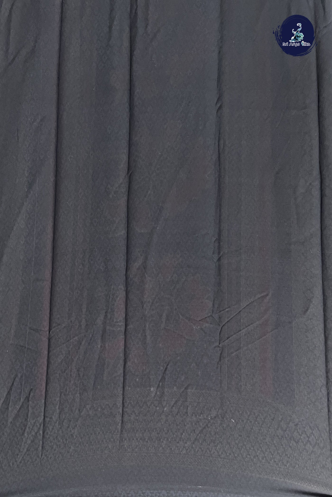 Black Chiffon Saree With Printed Pattern