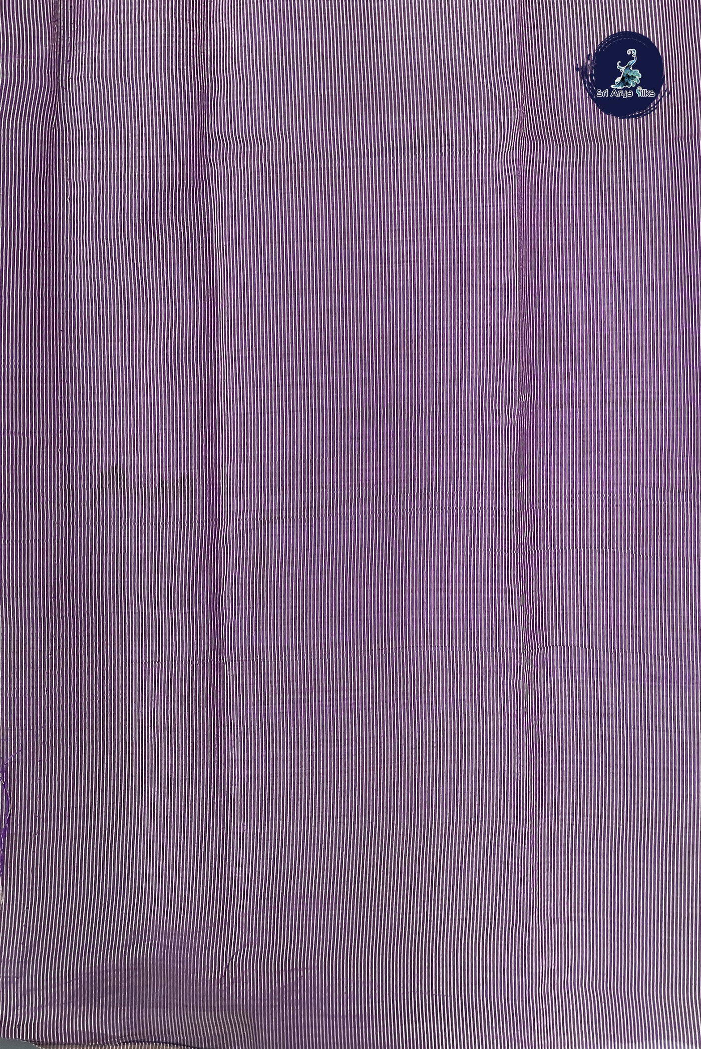 Dark Brinjal Semi Tussar Saree With Zari Buttas Pattern