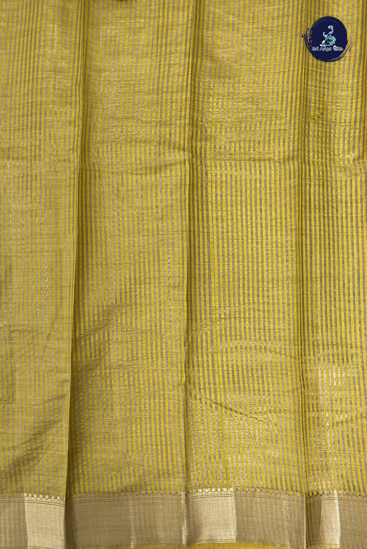 Mustard Yellow Semi Tussar Saree With Printed Pattern