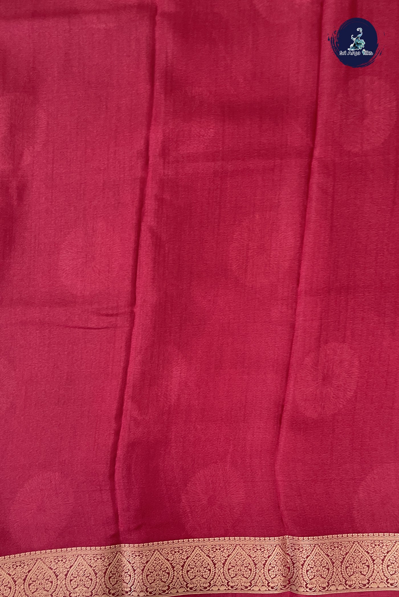 Maroon Semi Crepe Silk Saree With Printed Pattern