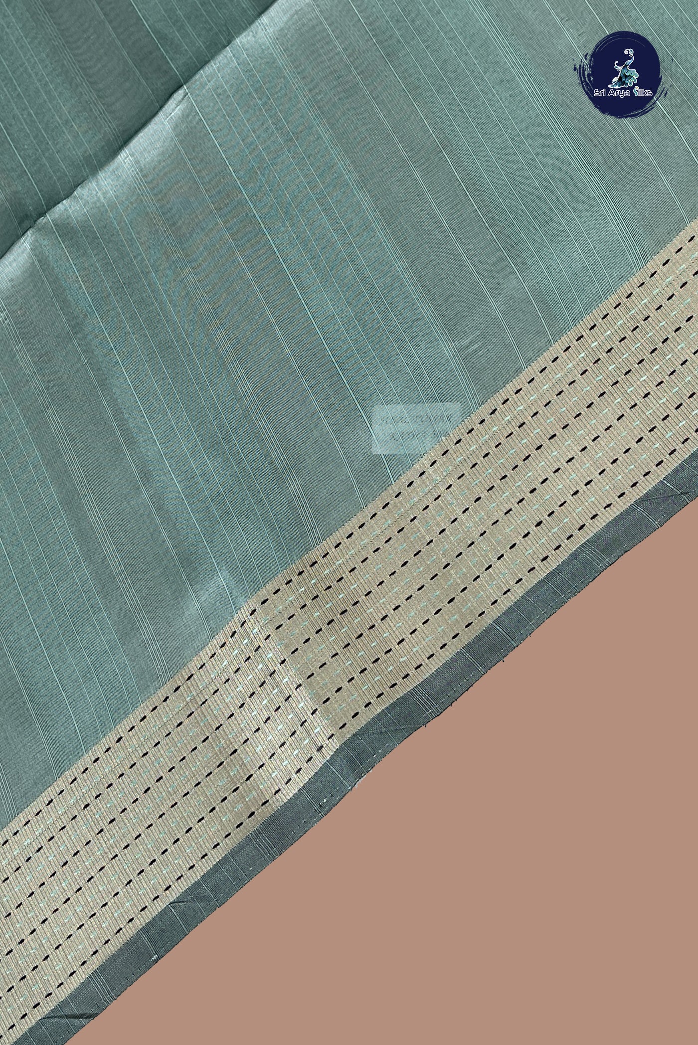Blue Semi Tussar Saree With Plain Pattern