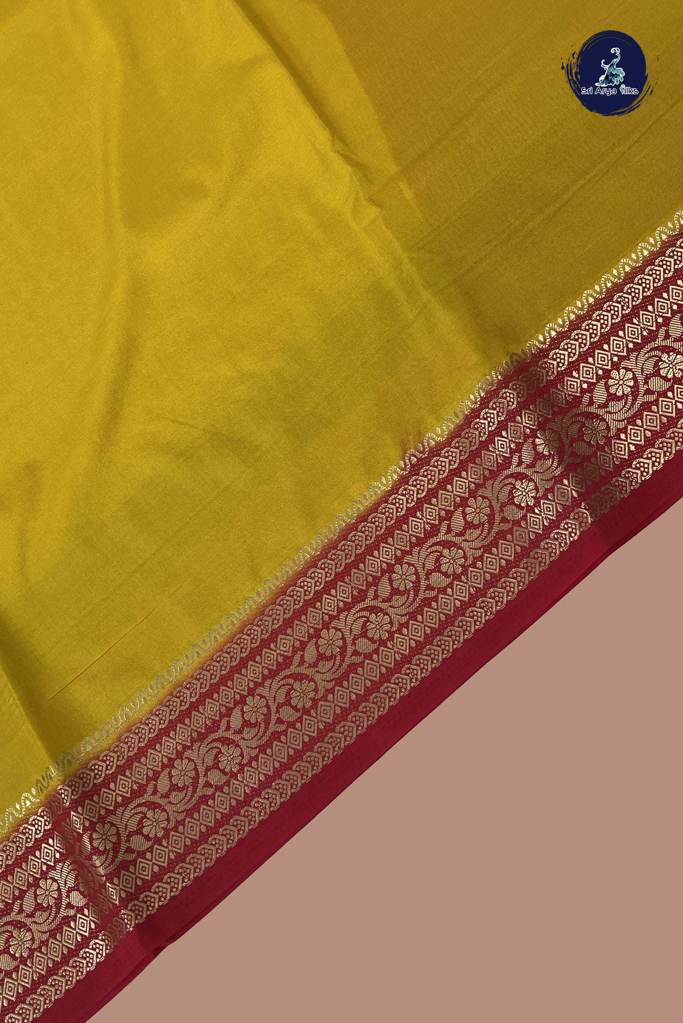 Yellow Semi Mysore Silk With Plain Pattern