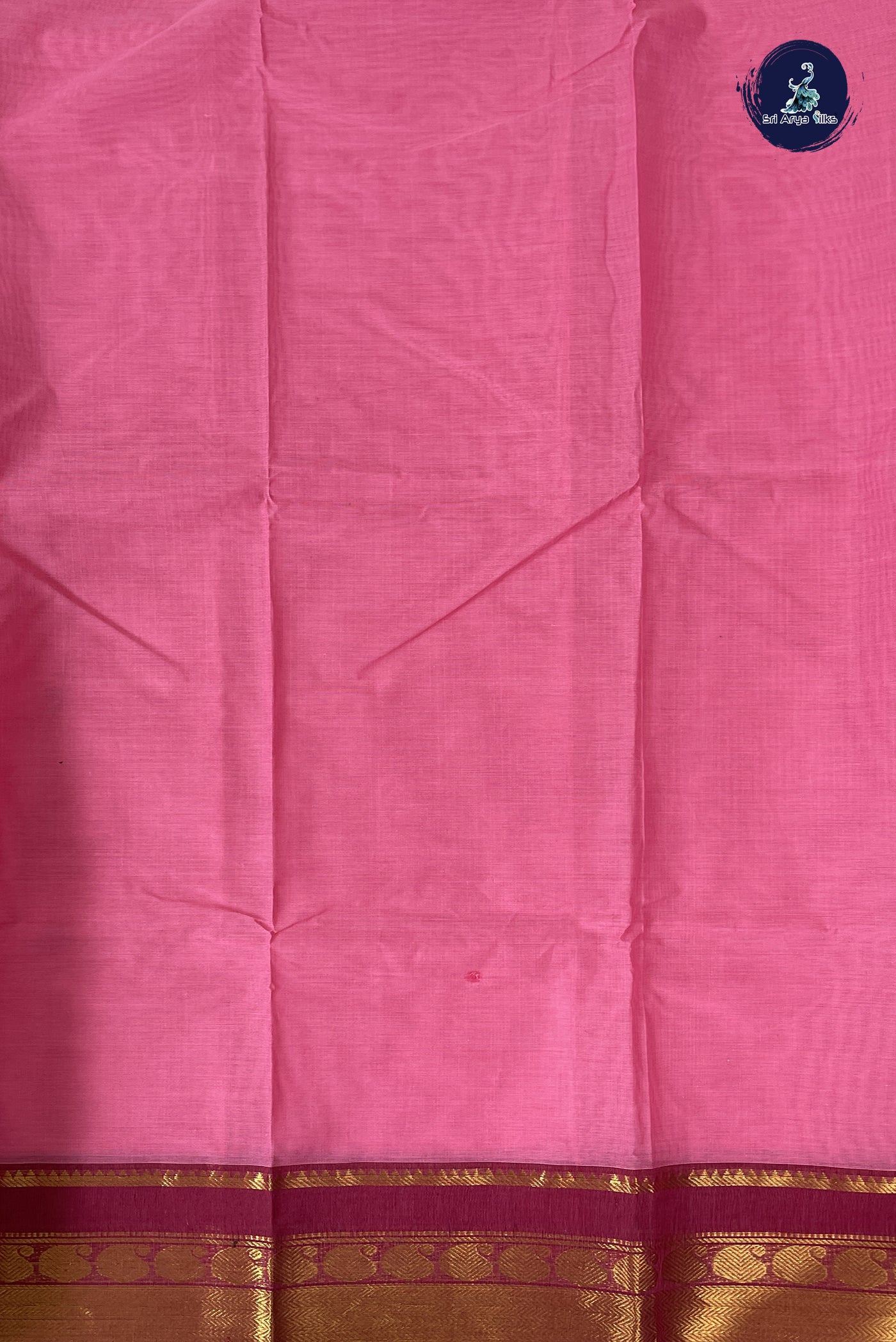 Pink Kanchi Cotton Saree With Buttas Pattern