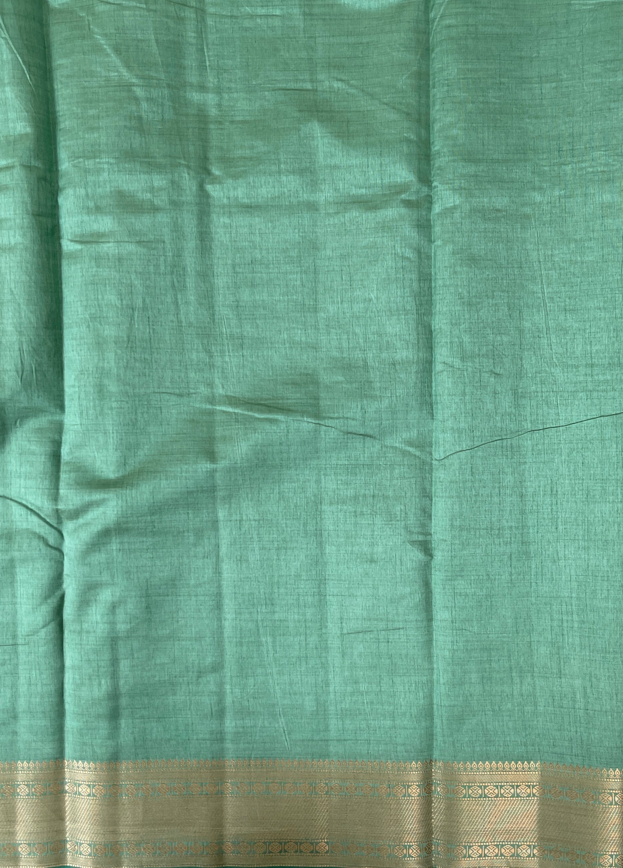 Pastel Green Semi Tussar Saree With Zari Buttas Pattern